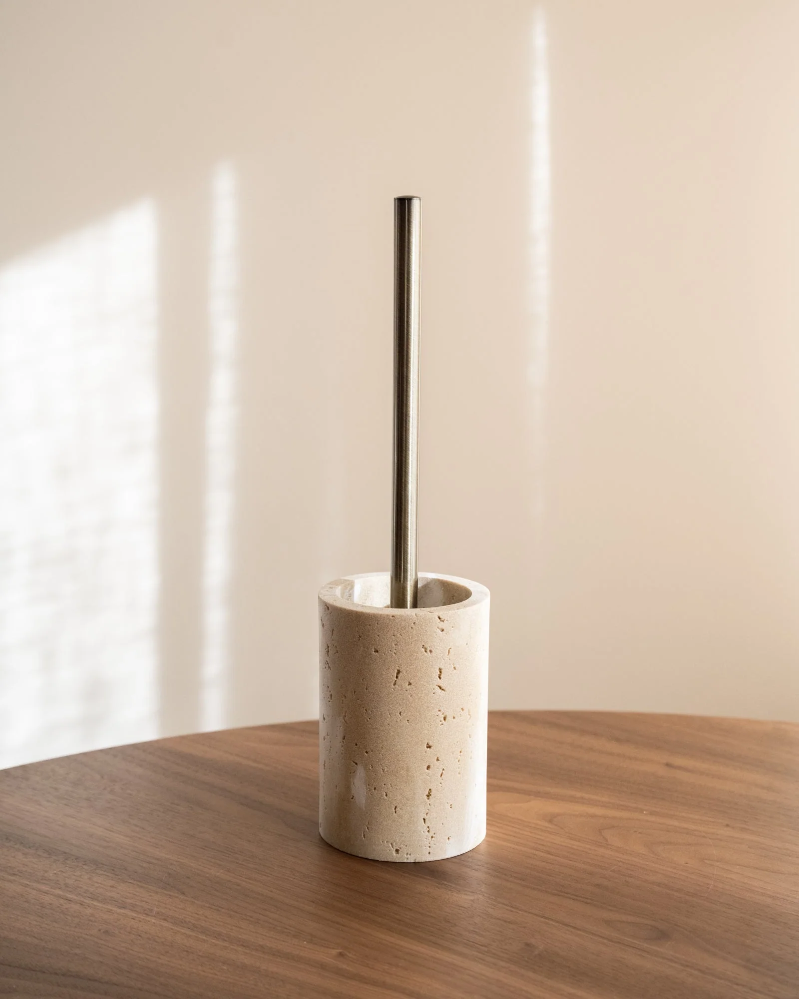 Toilet Brush Holder Pearl Travertine Look - Image 3
