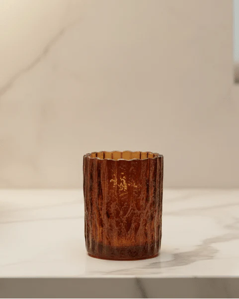 Toothbrush Holder Vintage Glass Brown - Image 4