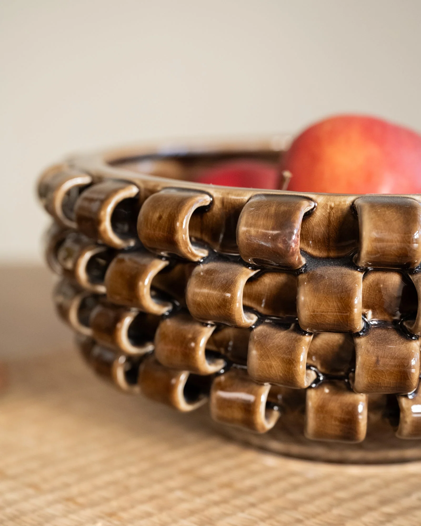 Handmade Deco Bowl Loopa Brown - Image 4