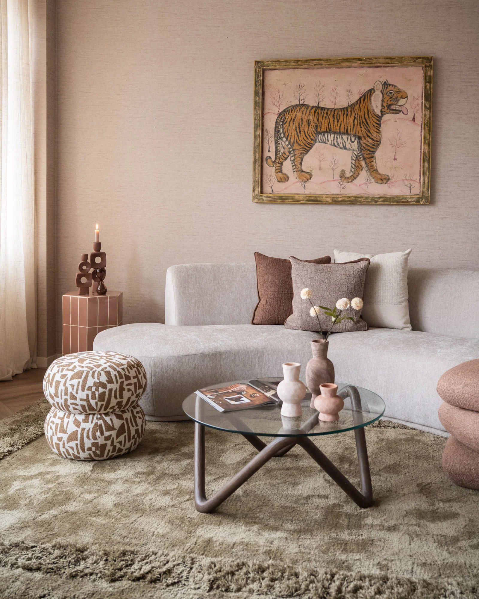 Hand-Tufted Rug Tura Olive Green - Image 4