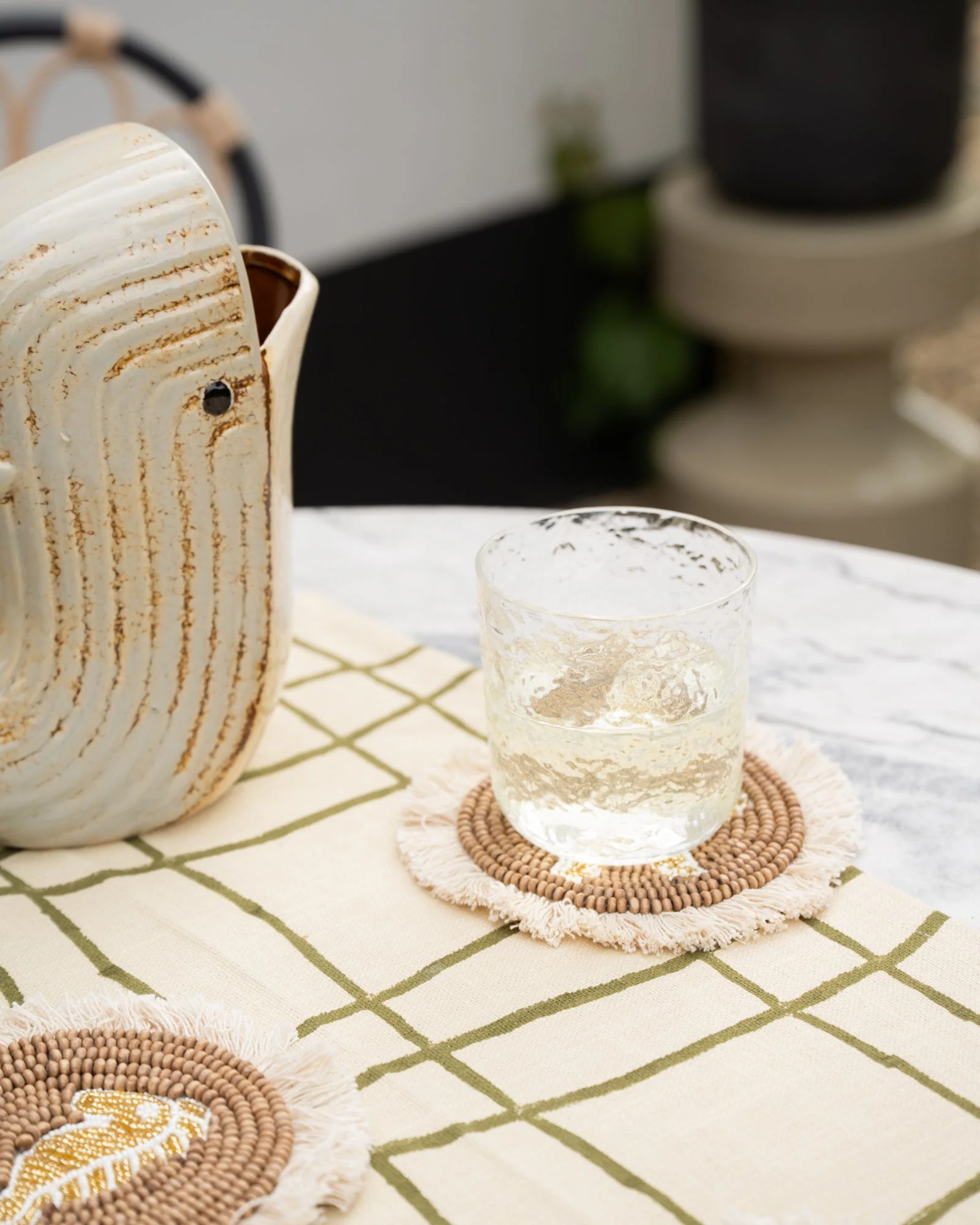 SET OF 4 - Beaded Nuwara Coaster - Image 2