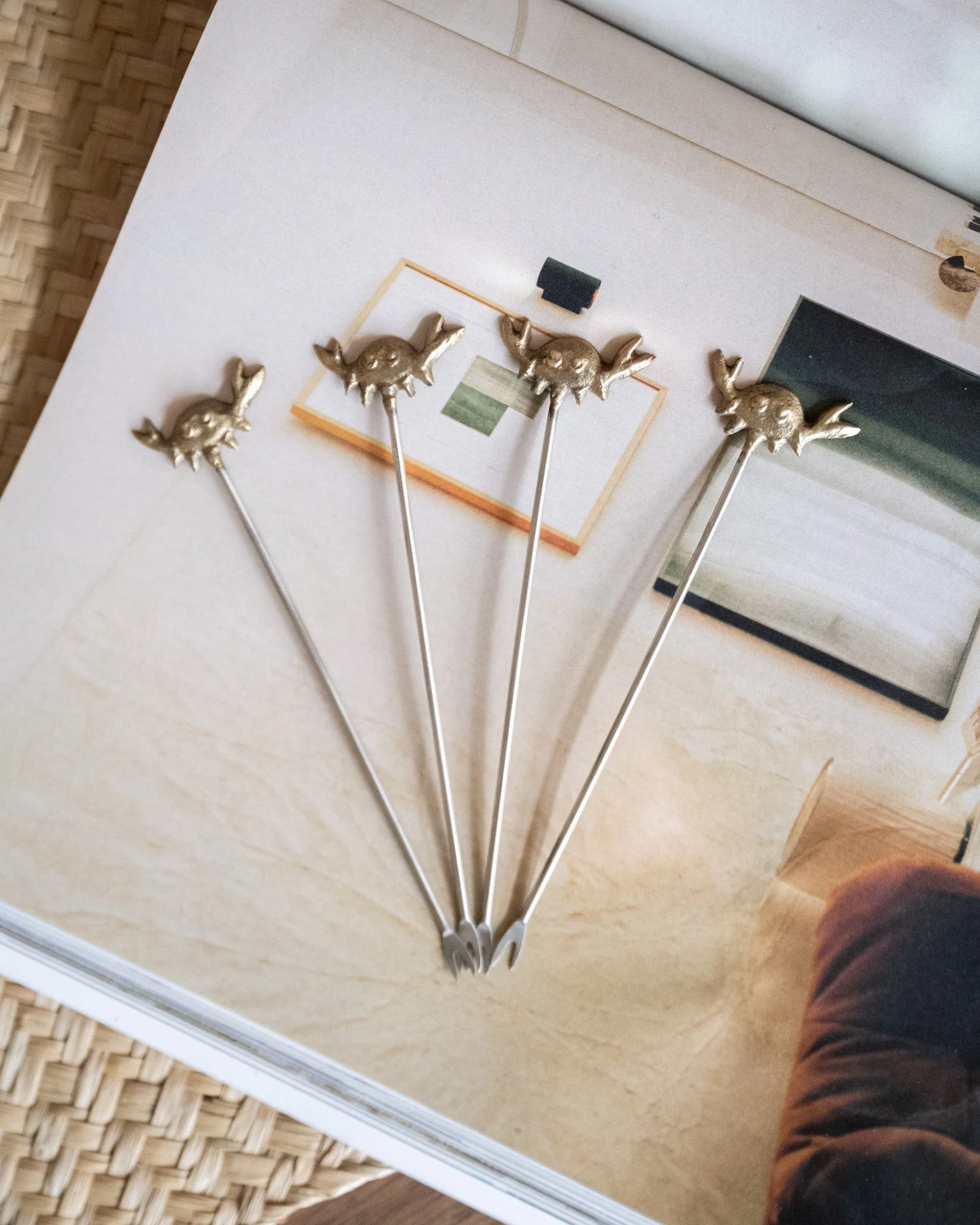 SET OF 4 - Cocktail Picks Crab - Image 5