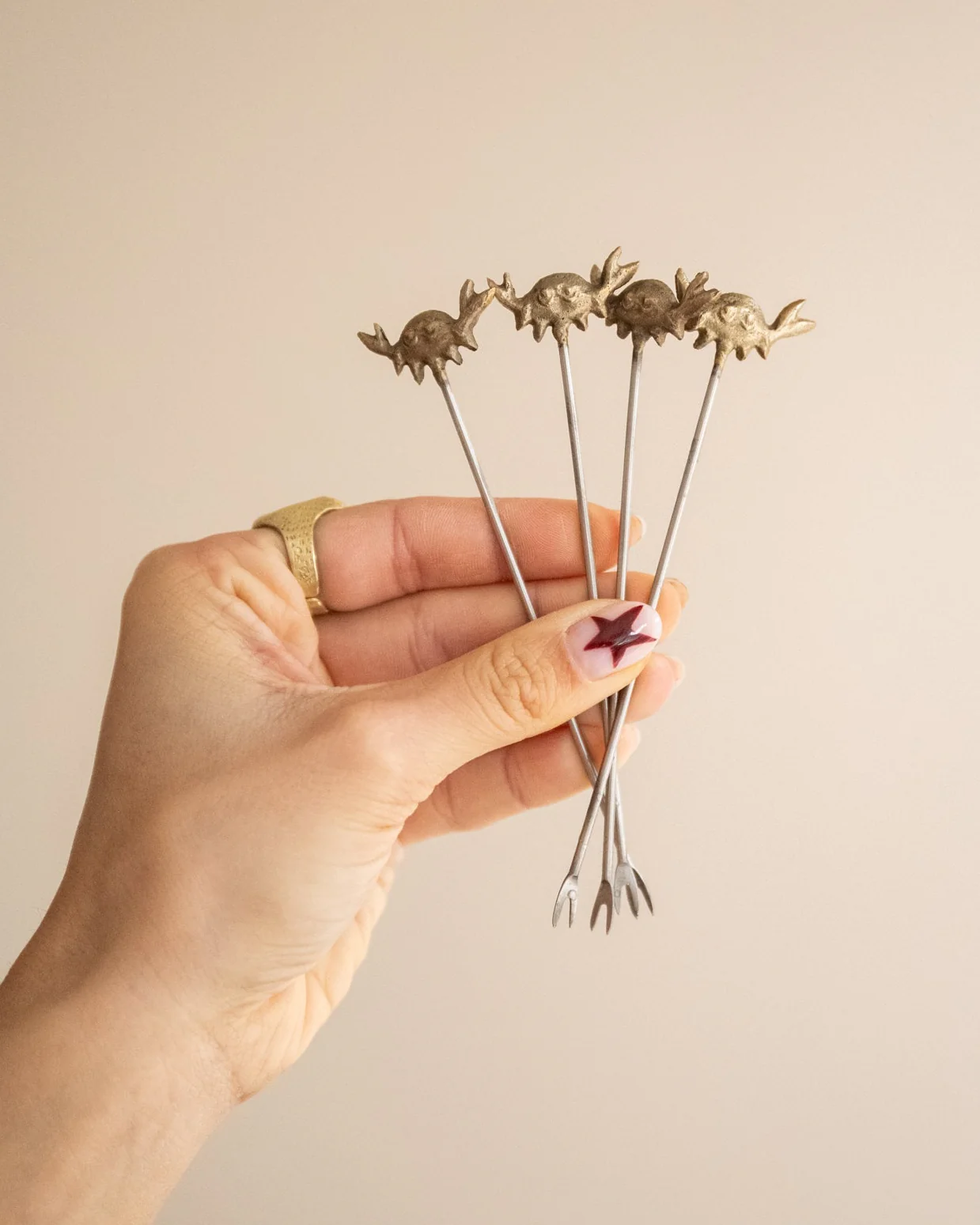 SET OF 4 - Cocktail Picks Crab - Image 7