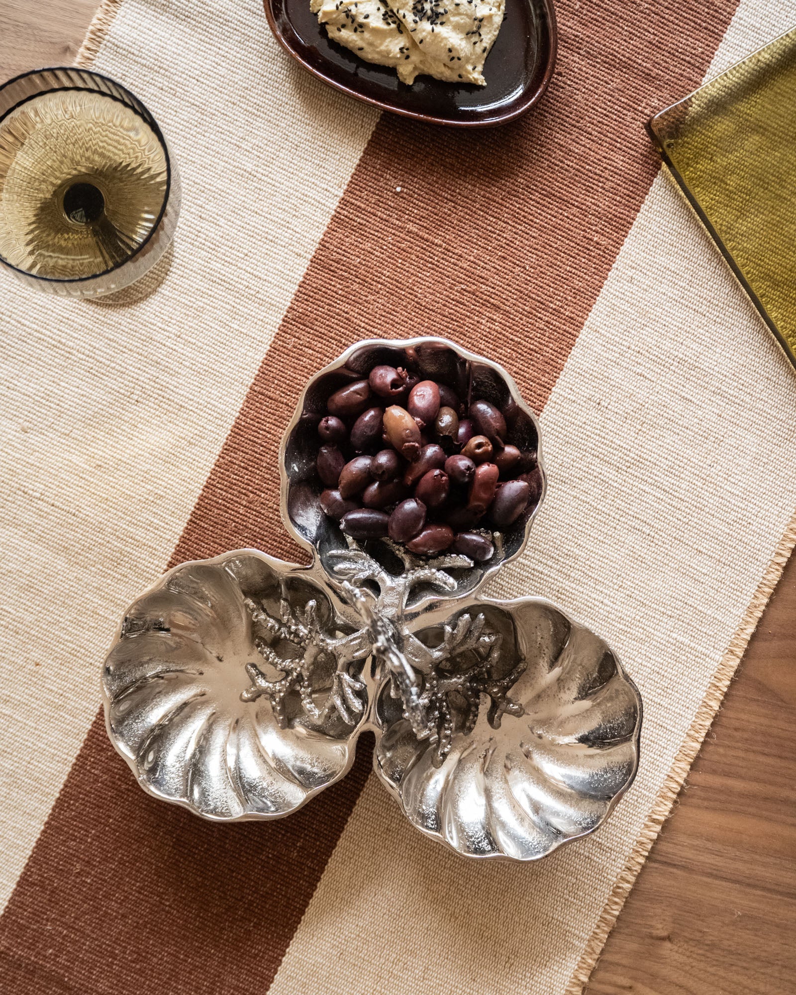 Snack Serving Tray Coral Chrome - Image 6