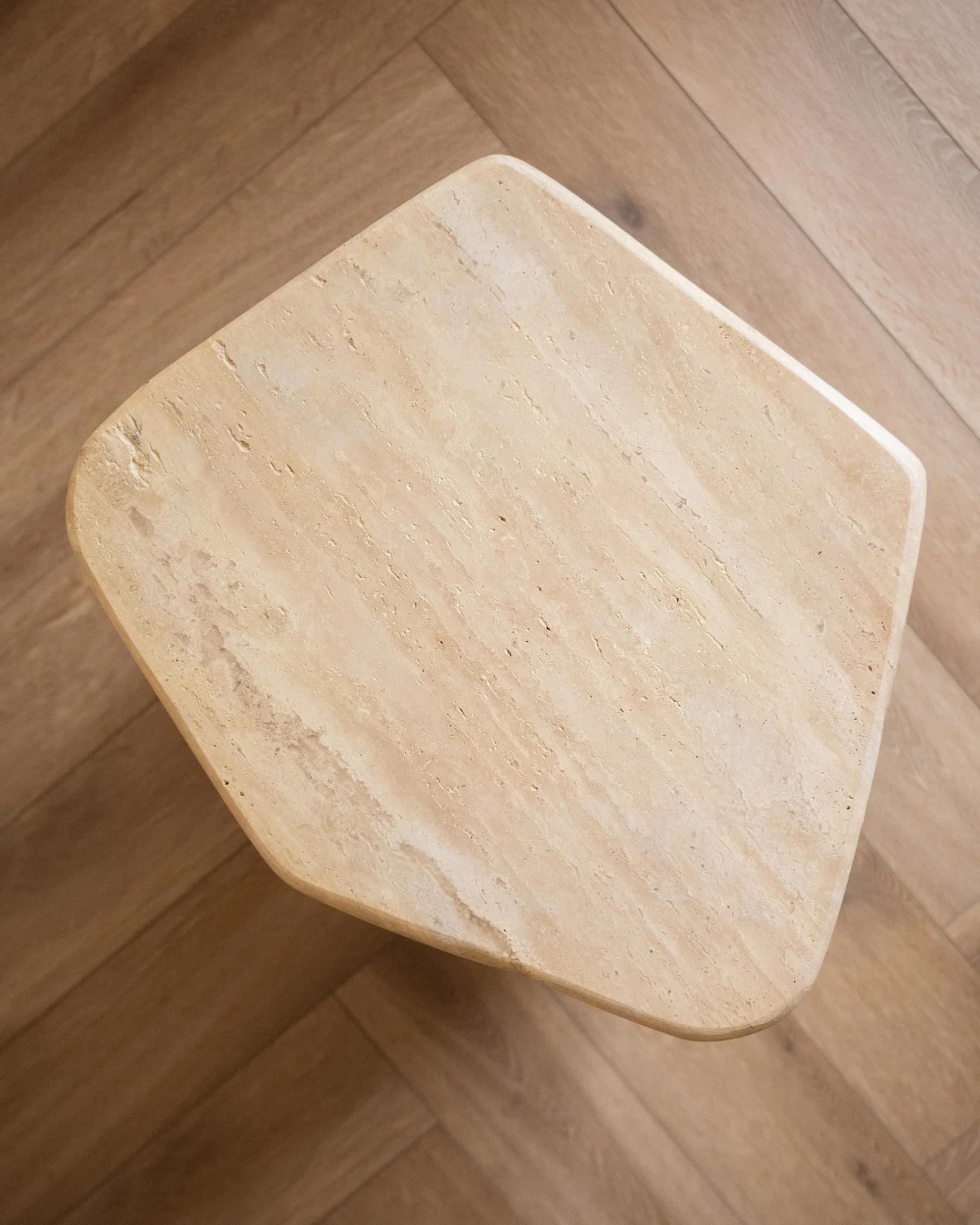 Side Table Luka Travertine Wood - Image 9