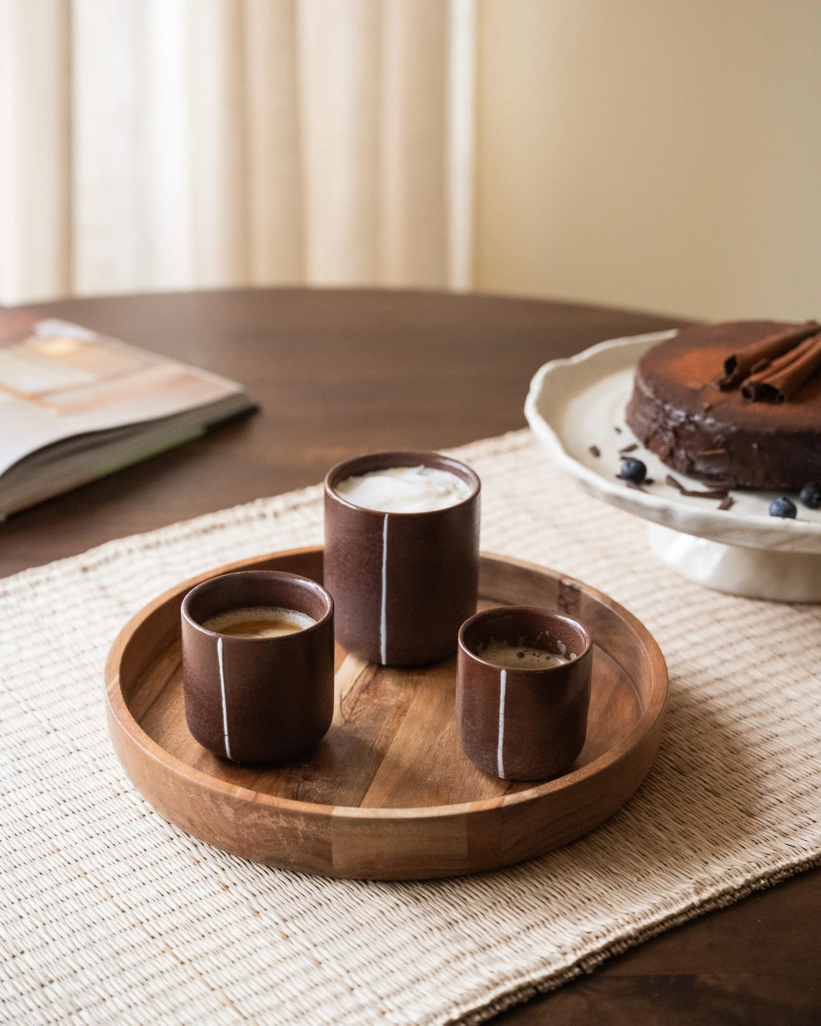 Cappuccino Mug Moa Burgundy Red - Image 6