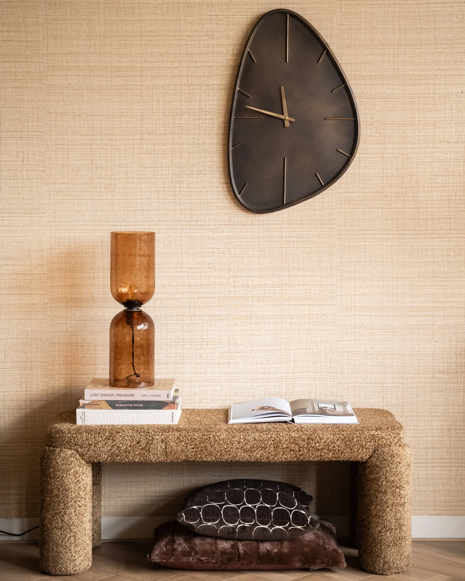 Wall Clock Organic Brass - Image 4