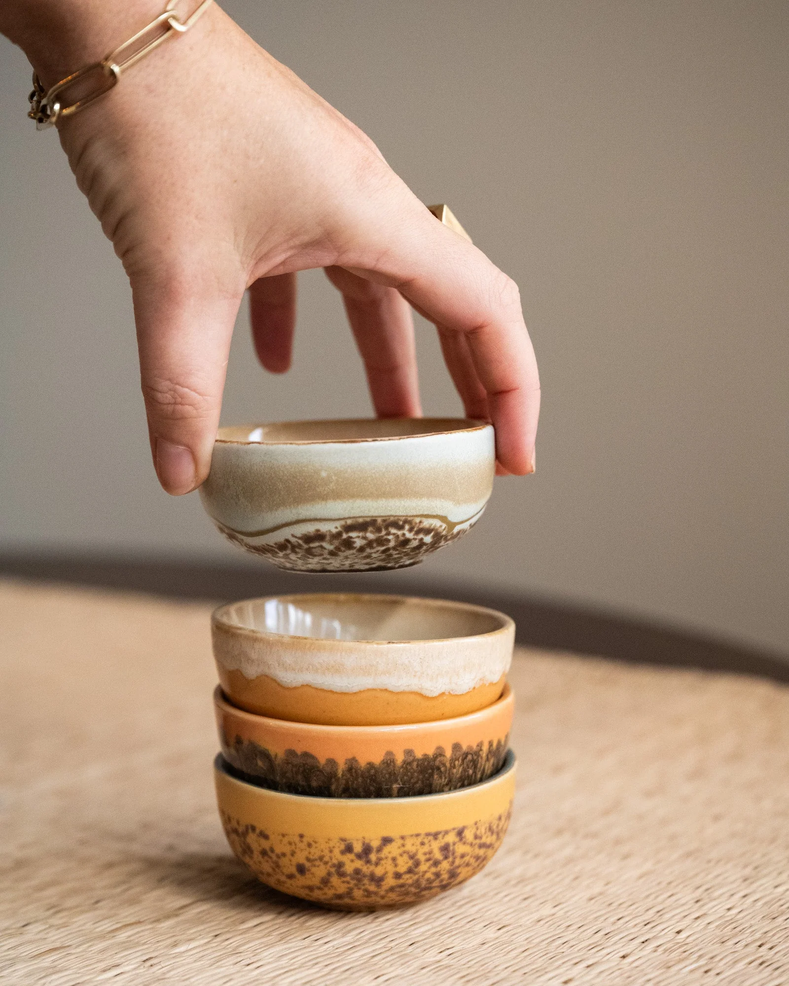 SET OF 4 - HKLIVING Small Bowl Marine - Image 3