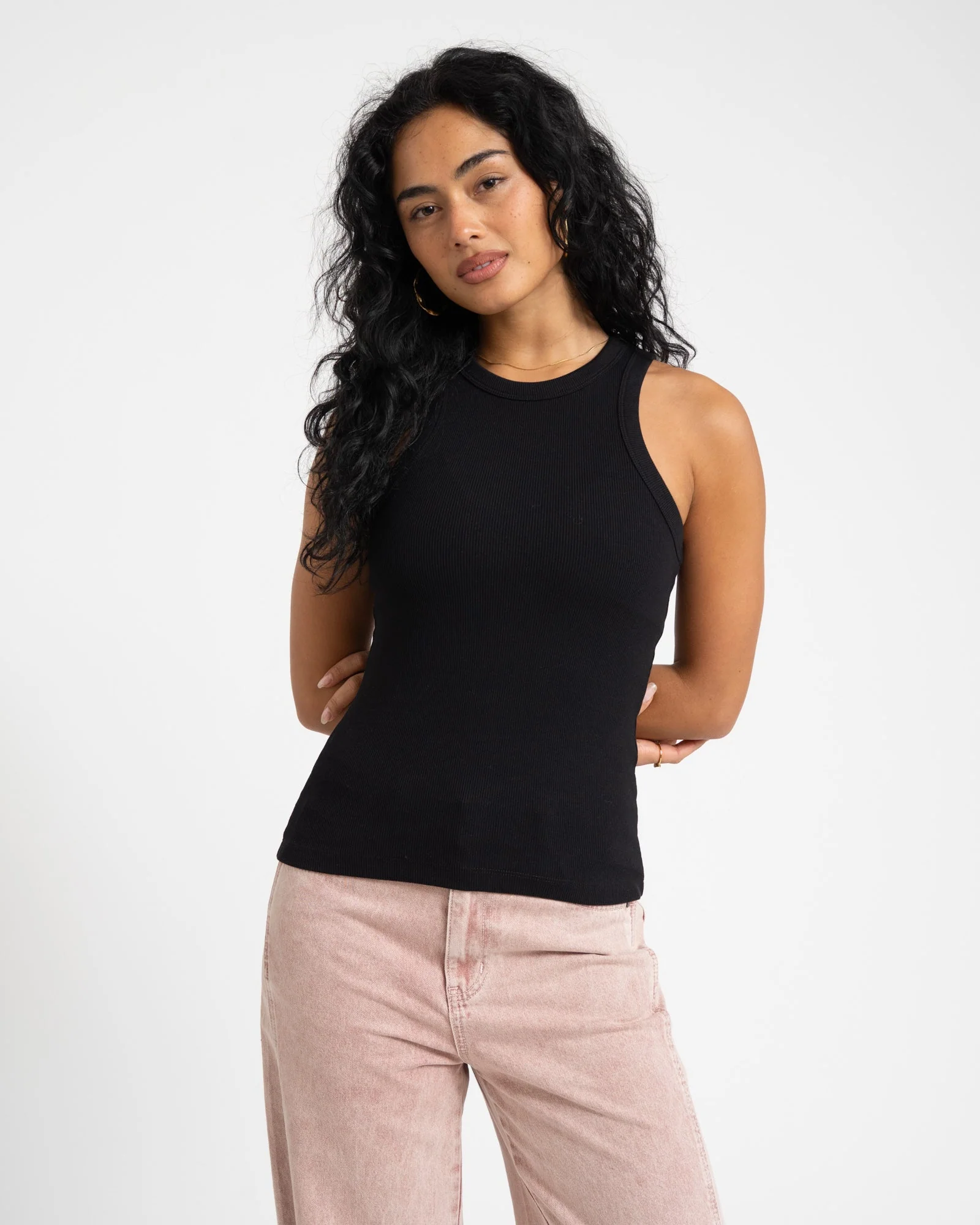 Forest Rib Top Black - Image 3