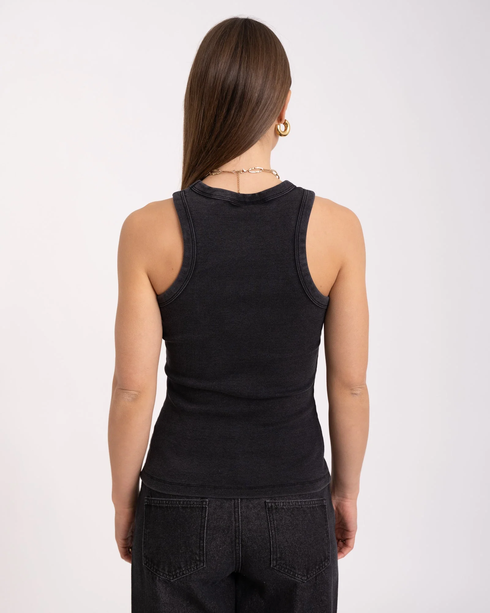 Forest Wash Rib Top Black - Image 4