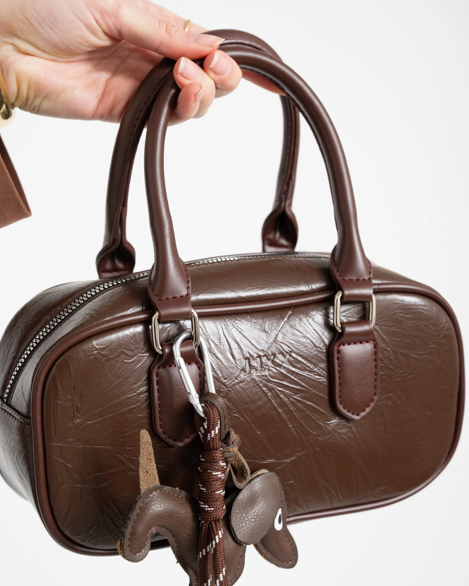 Mia Crossover Charm Bag Seal Brown - Image 2