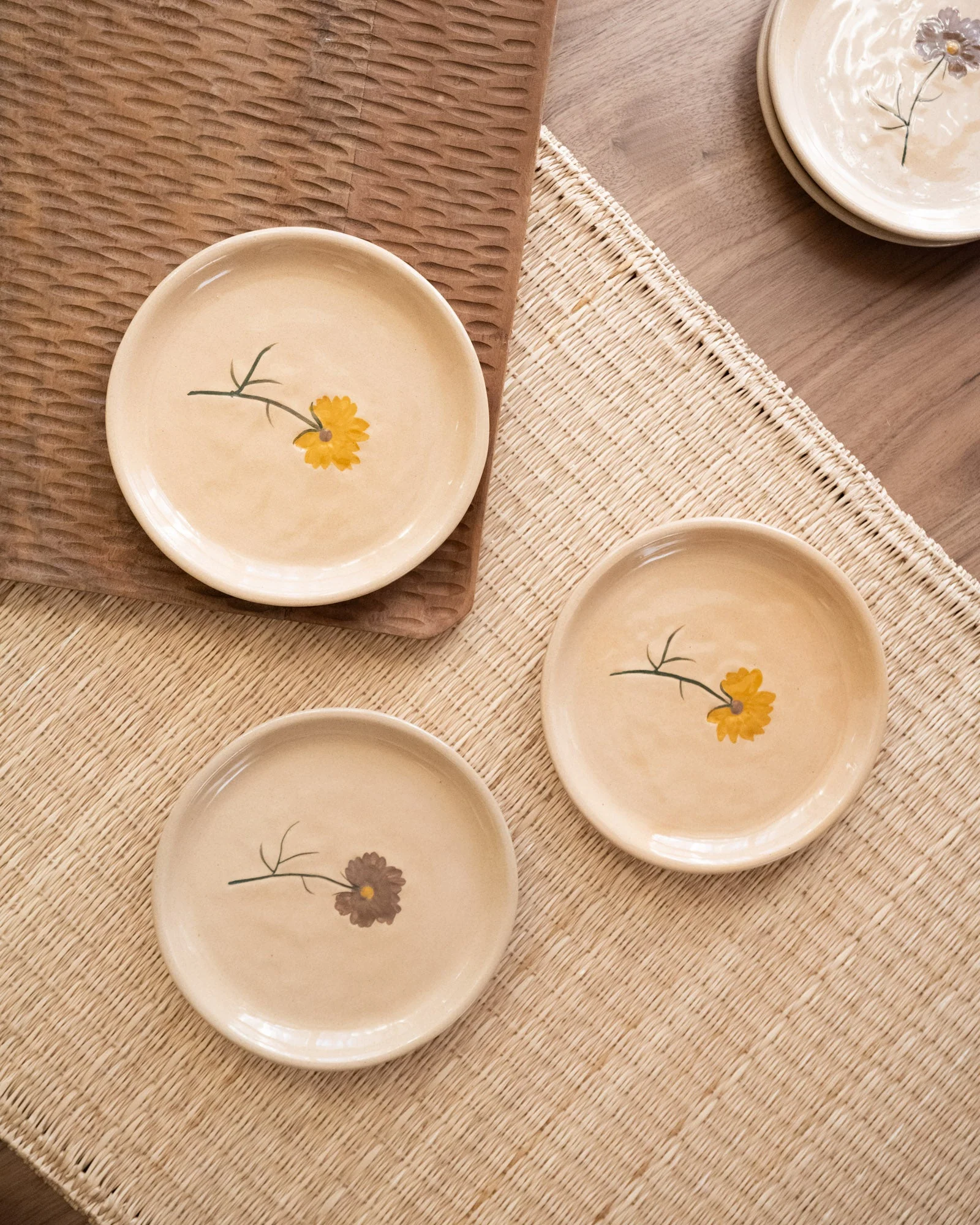 Cake Plate Flower Yellow - Image 7