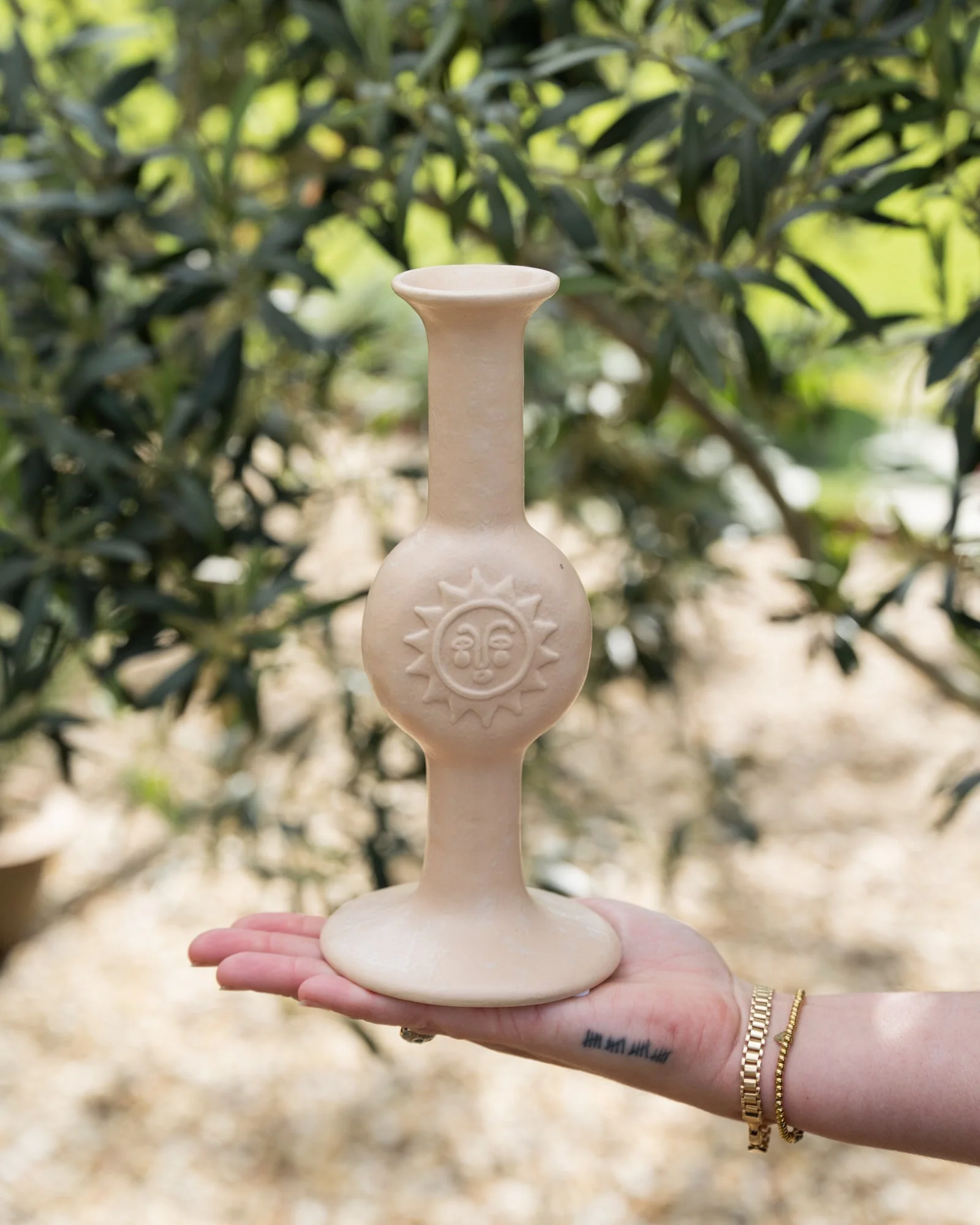 Candle Holder Sun Beige - Image 6