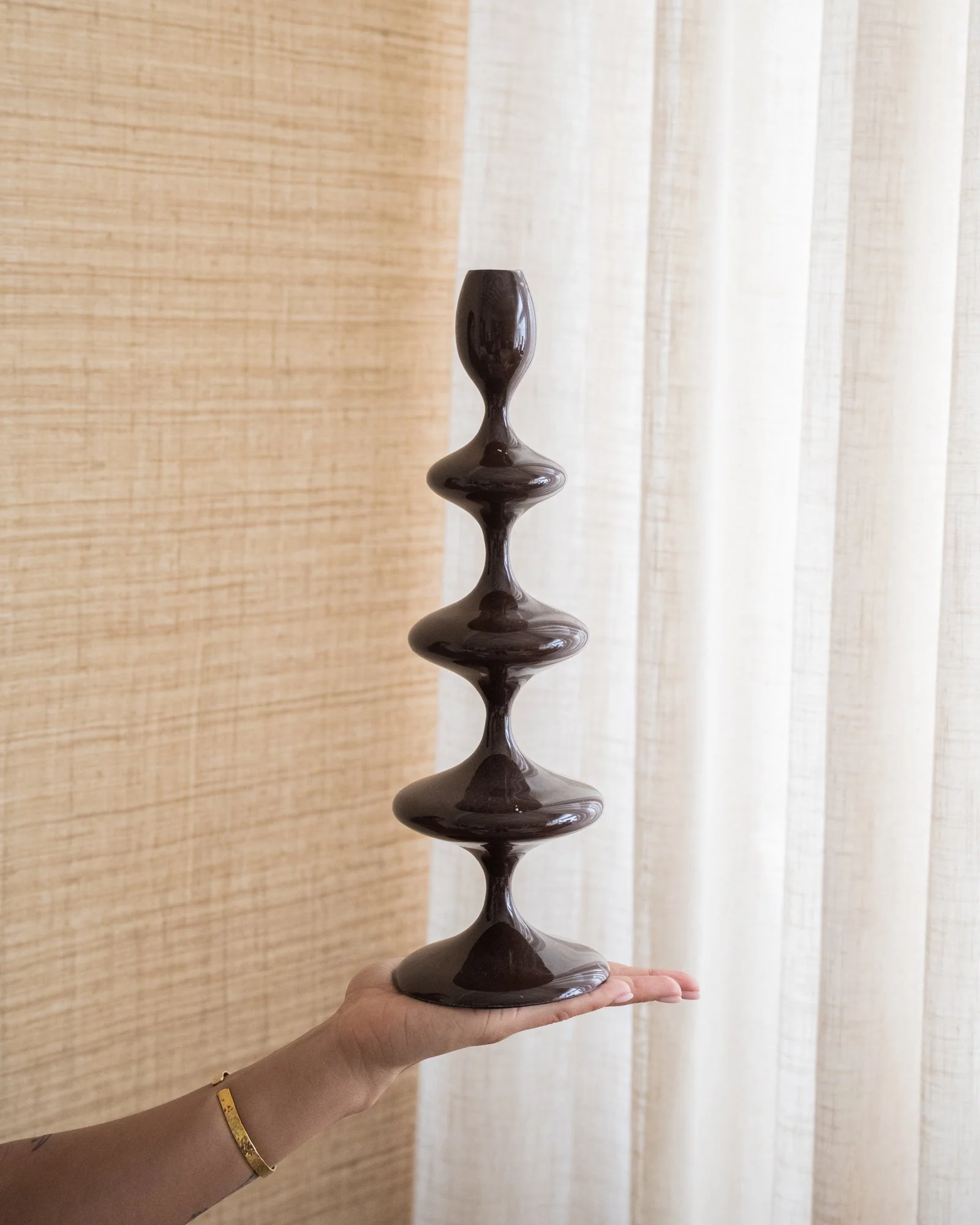 Candle Holder Vireen Brown - Image 2