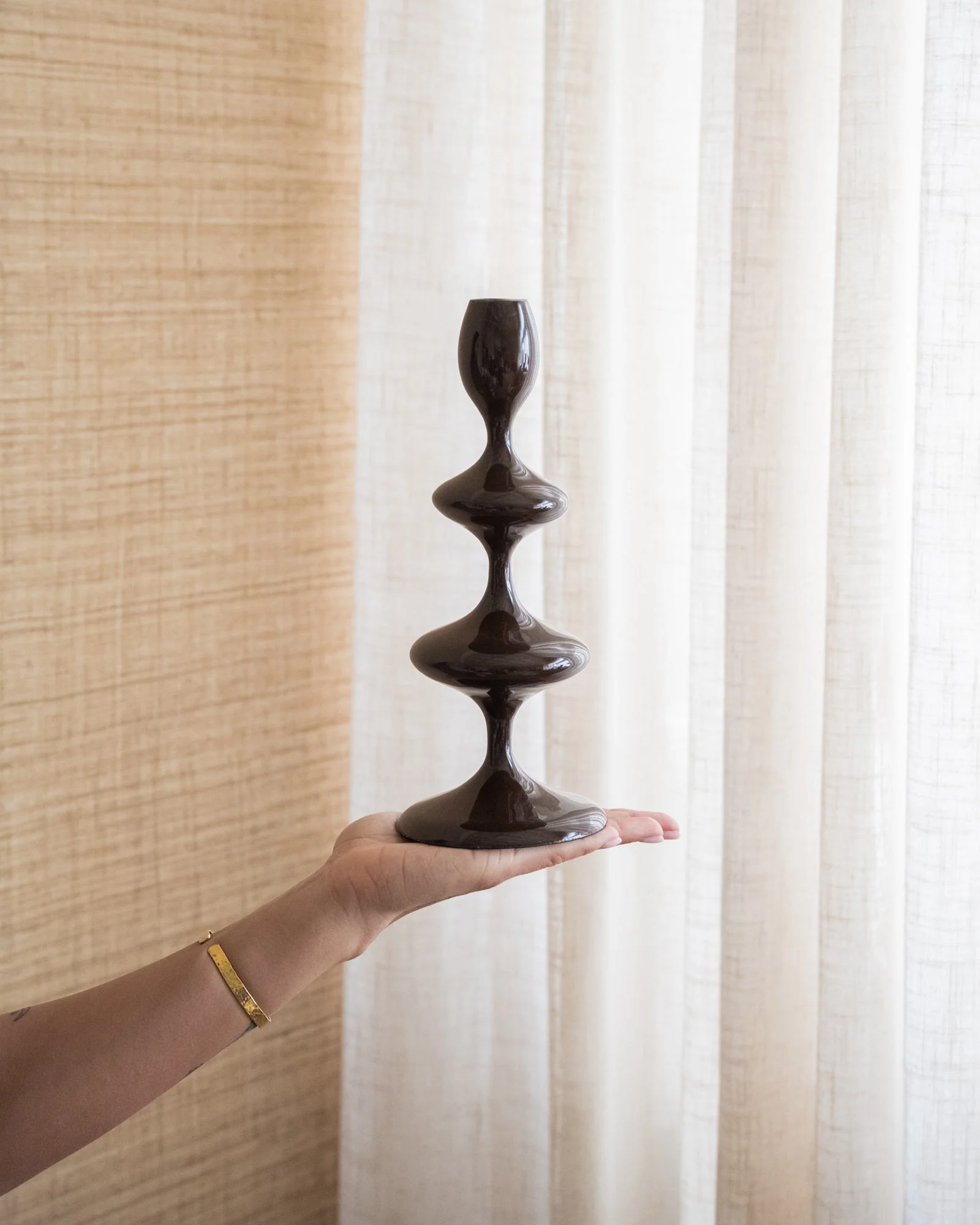 Candle Holder Vireen Brown - Image 5