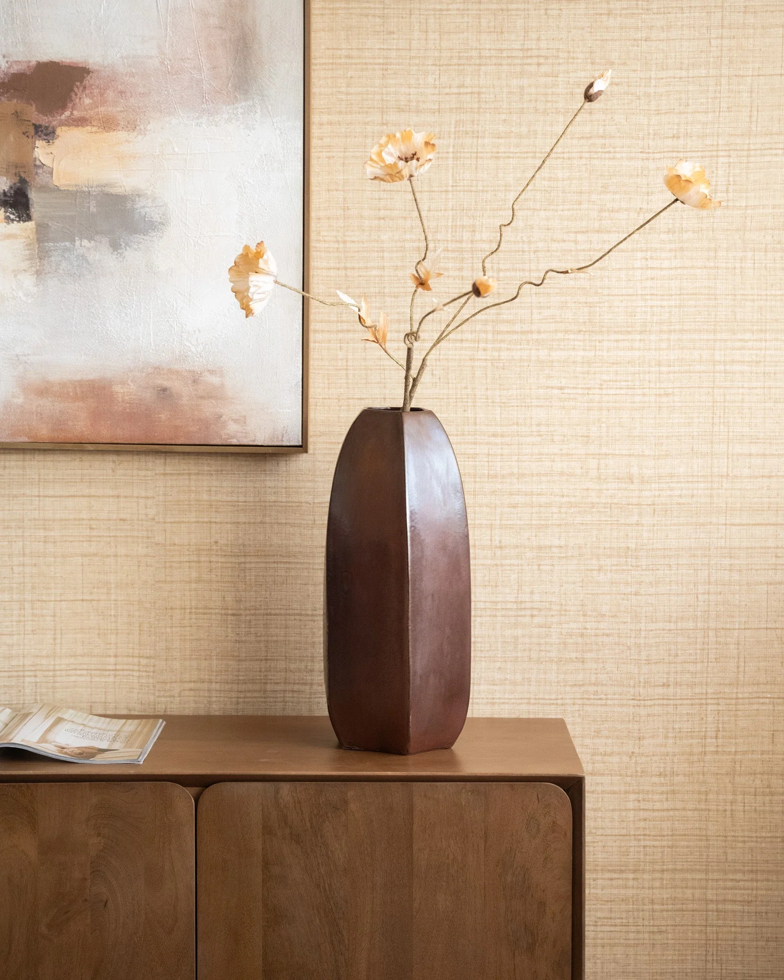 Large Deco Vase Serra Burgundy - Image 4