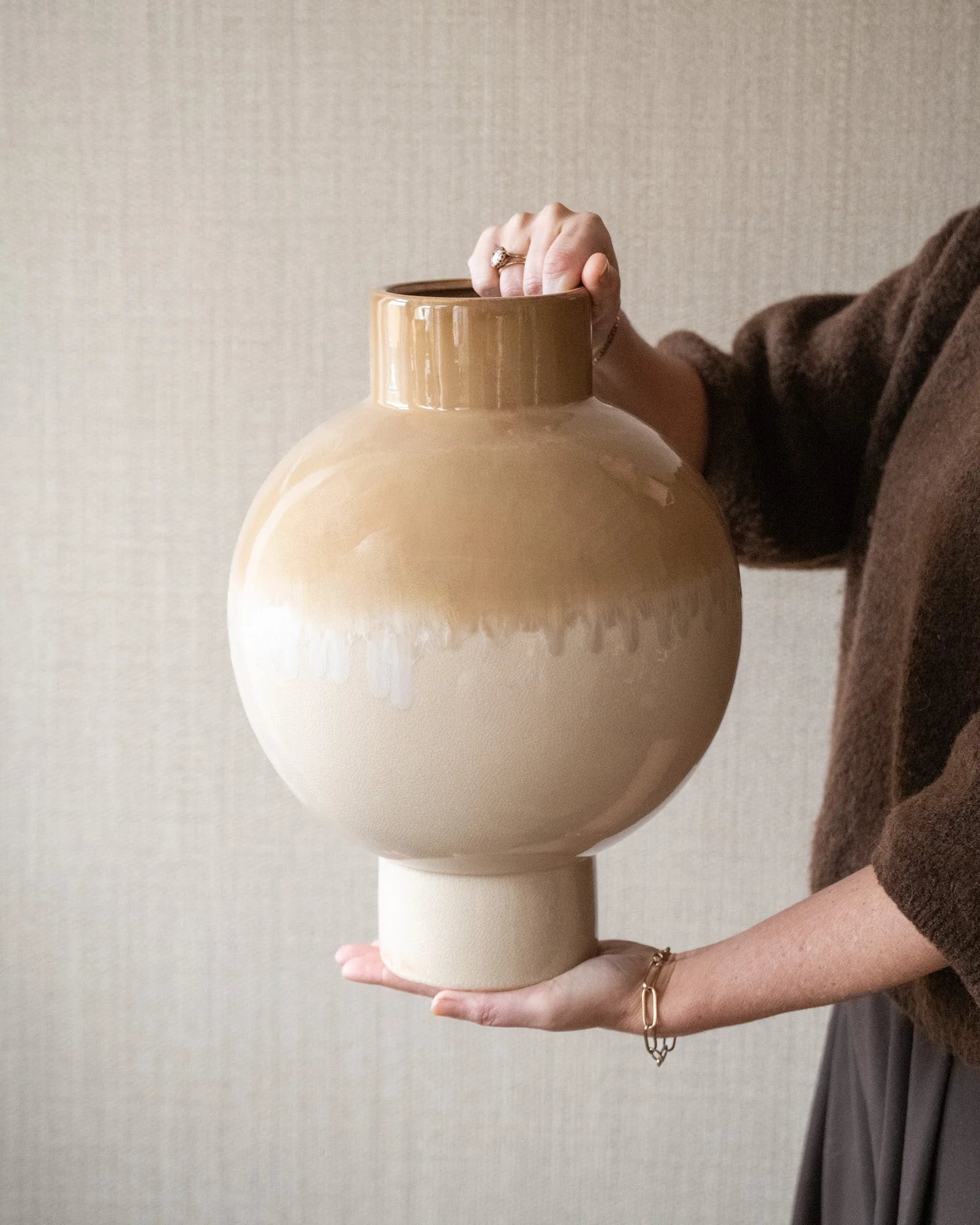 Large Deco Vase Zeleta Drip - Image 3