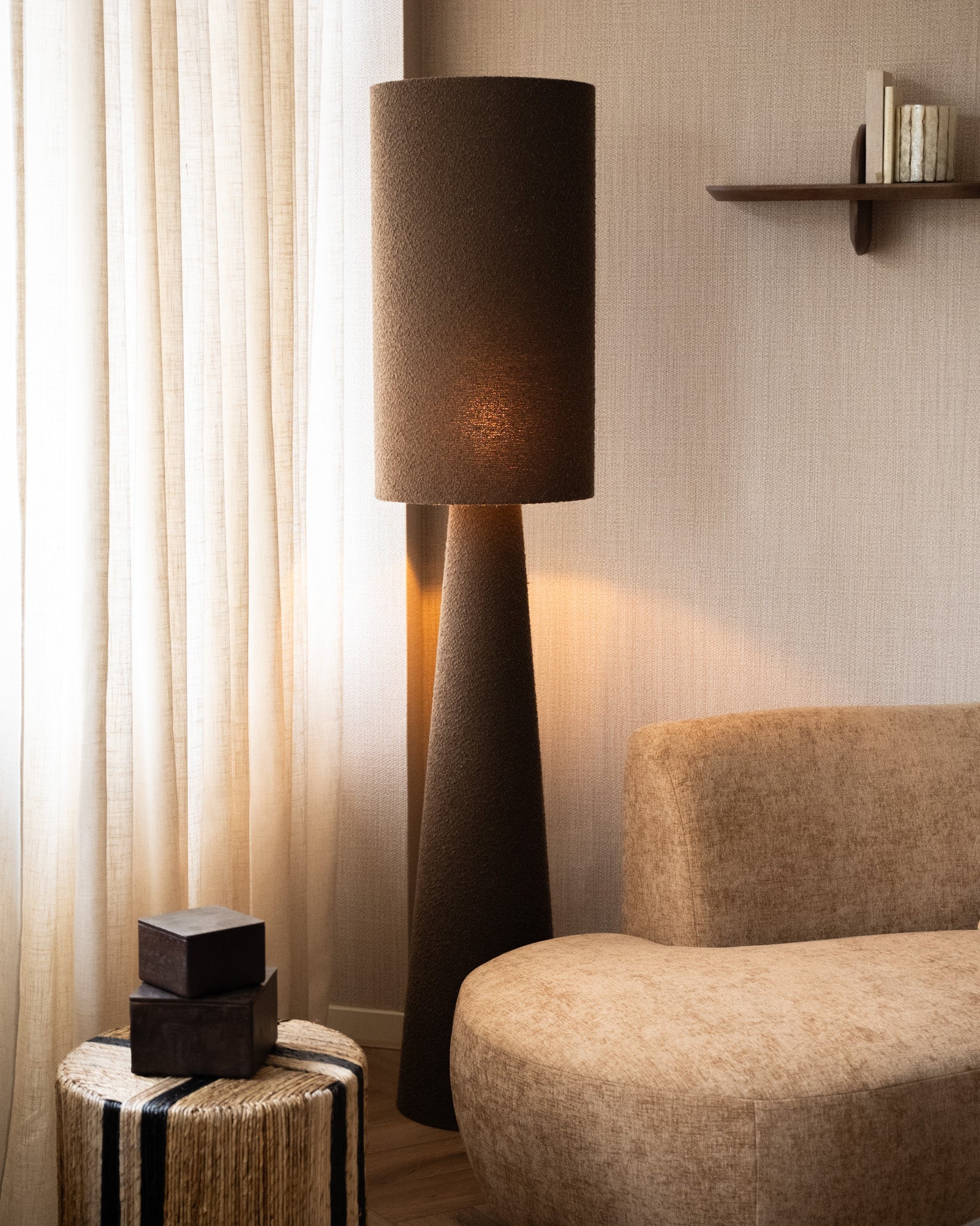 Large Floor Lamp Kaye Brown
