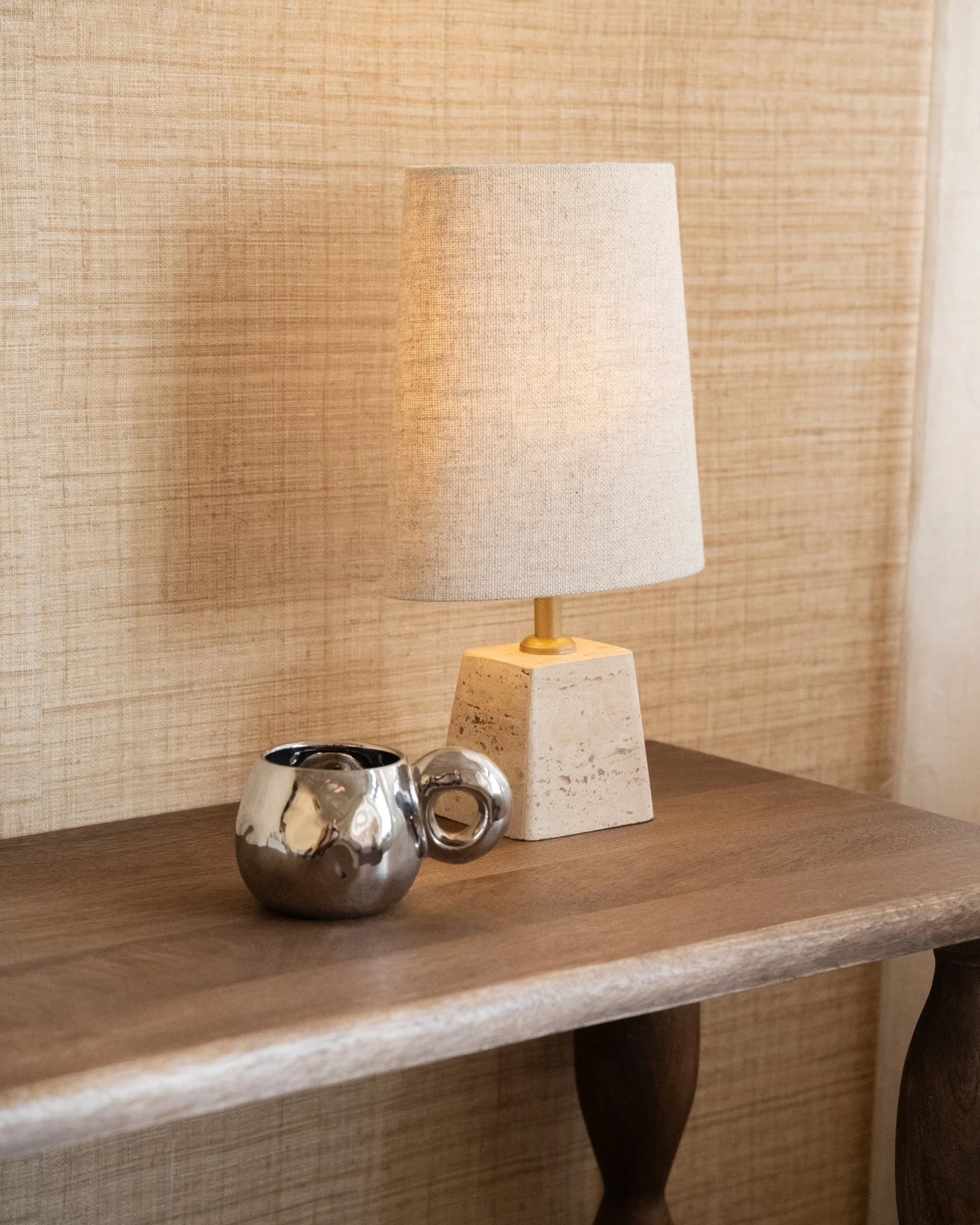 Table Lamp Kardan Travertine Elipse - Image 5