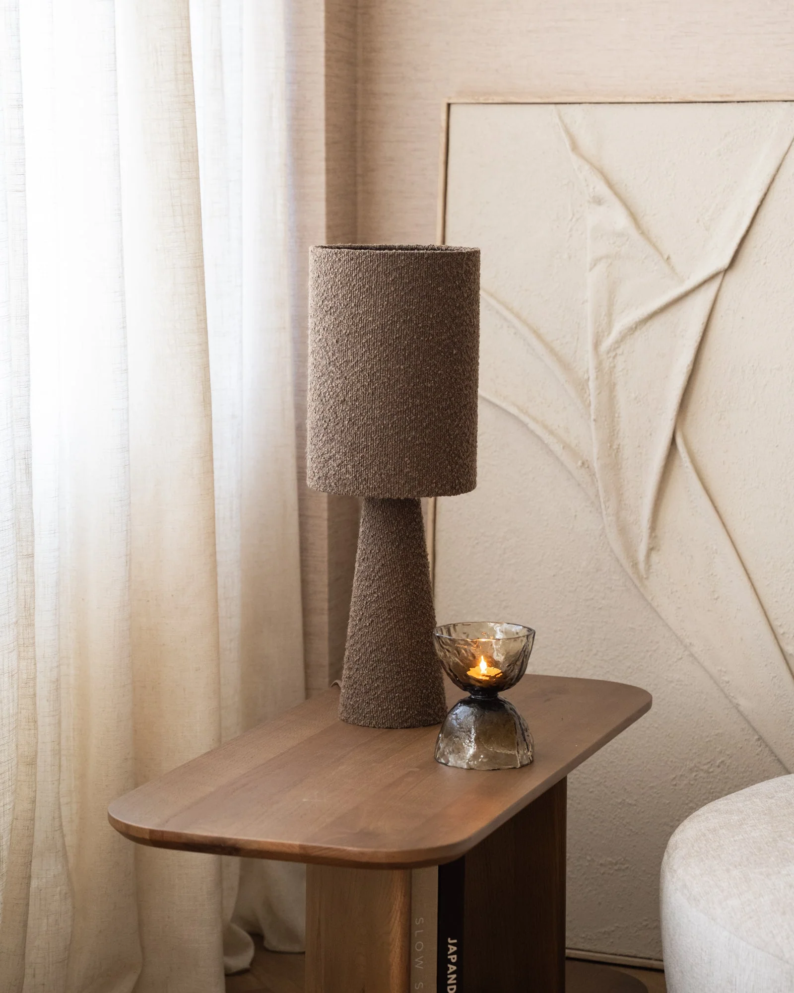 Table Lamp Micky Bouclé Brown - Image 5