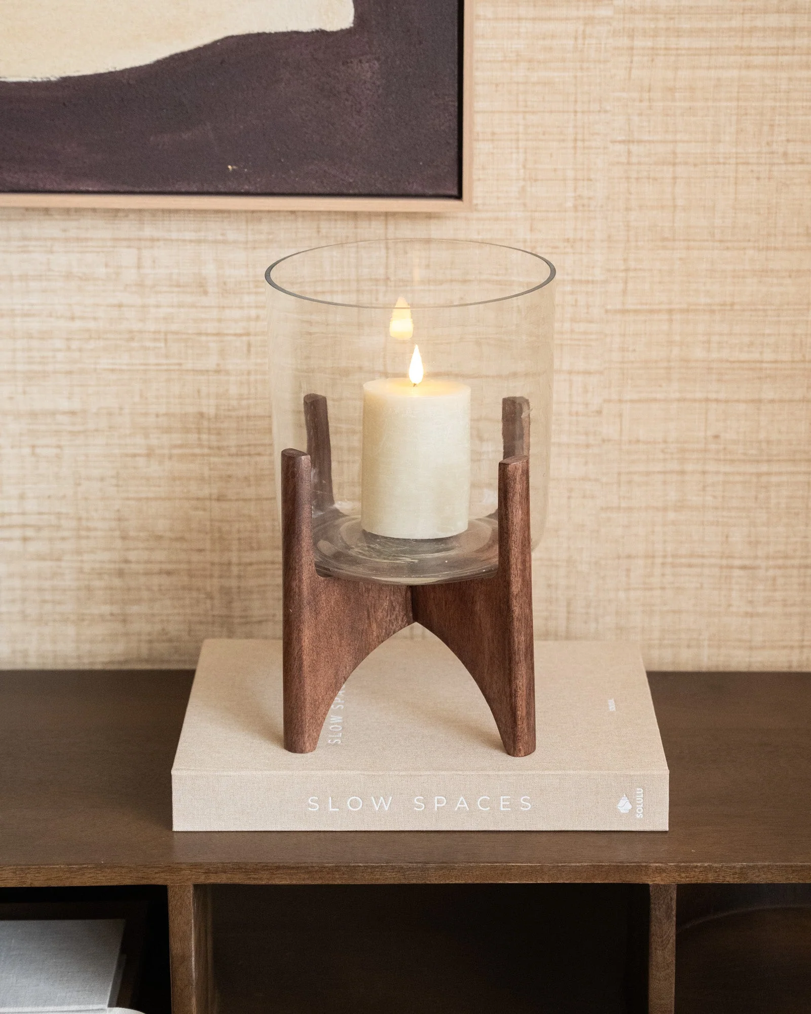 Candle Pillar Led Beige - Image 4