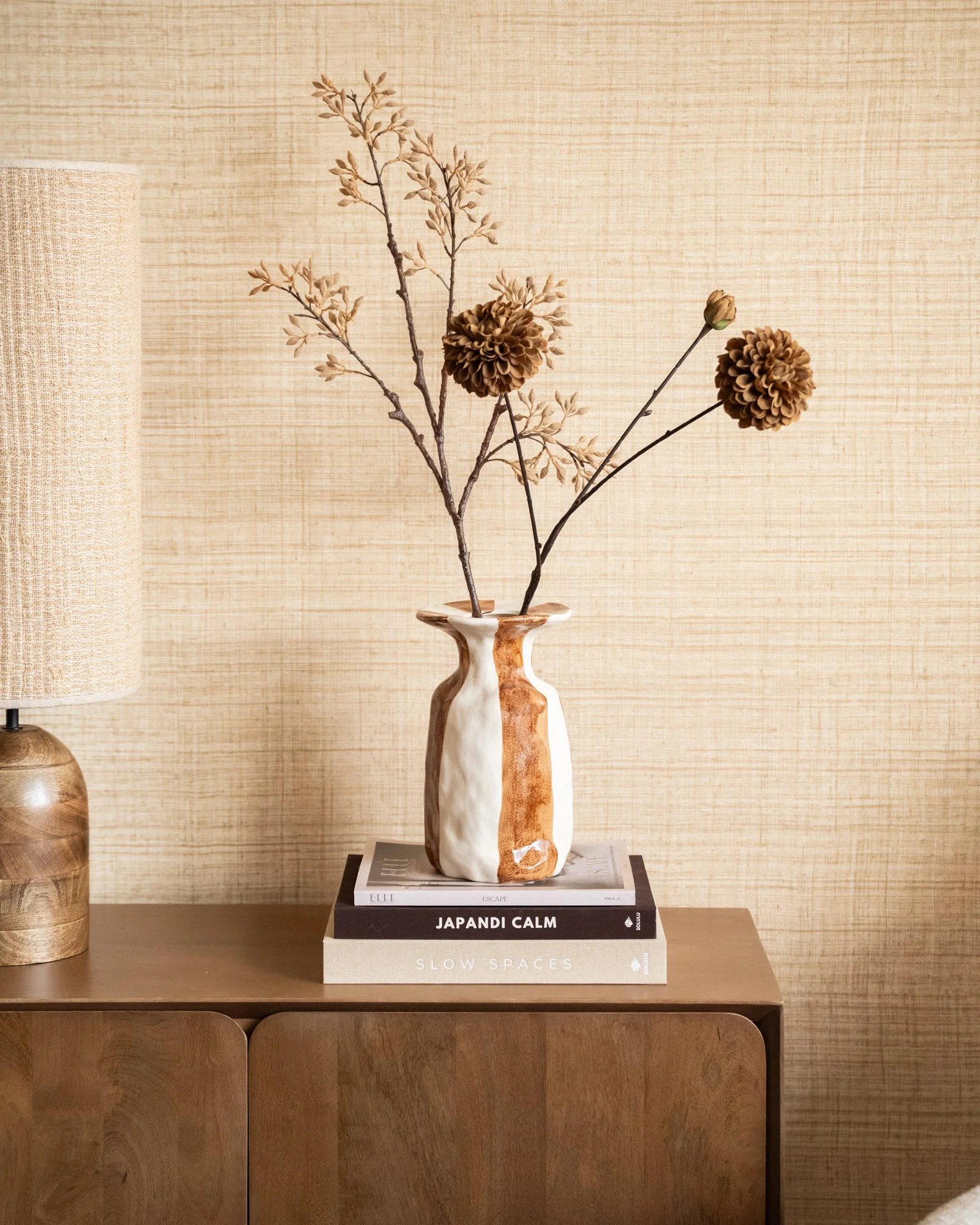 Deco Vase Larisa Ceramic Striped - Image 5