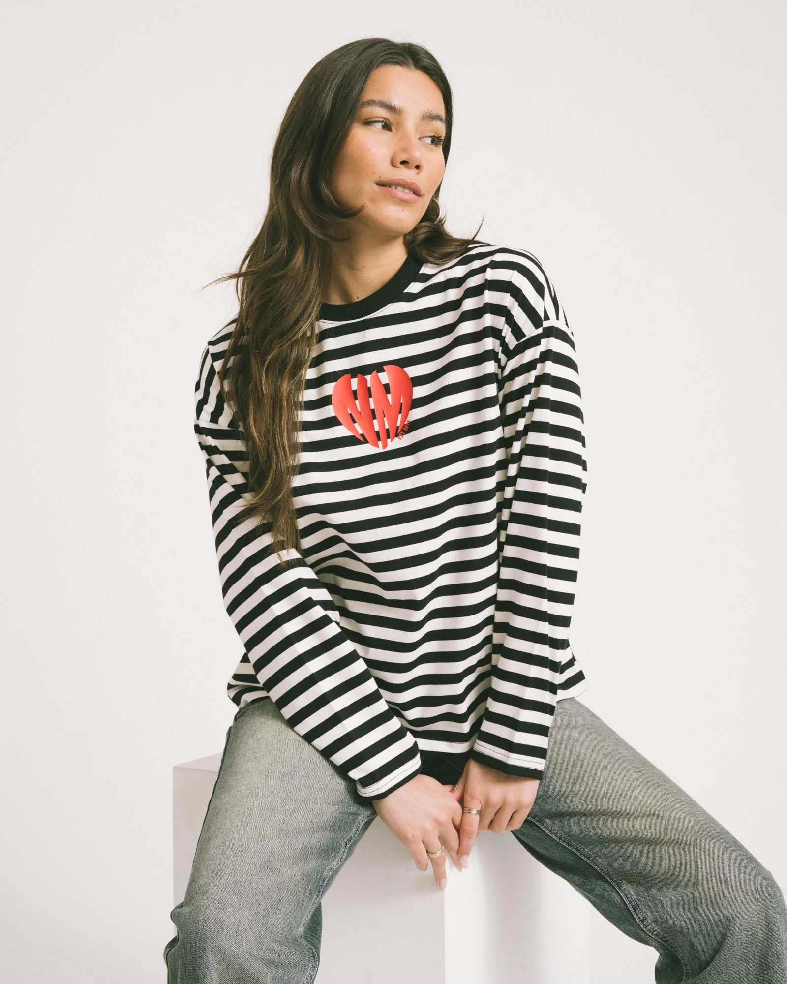Ember Stripe Print Logo Shirt Black - Image 2