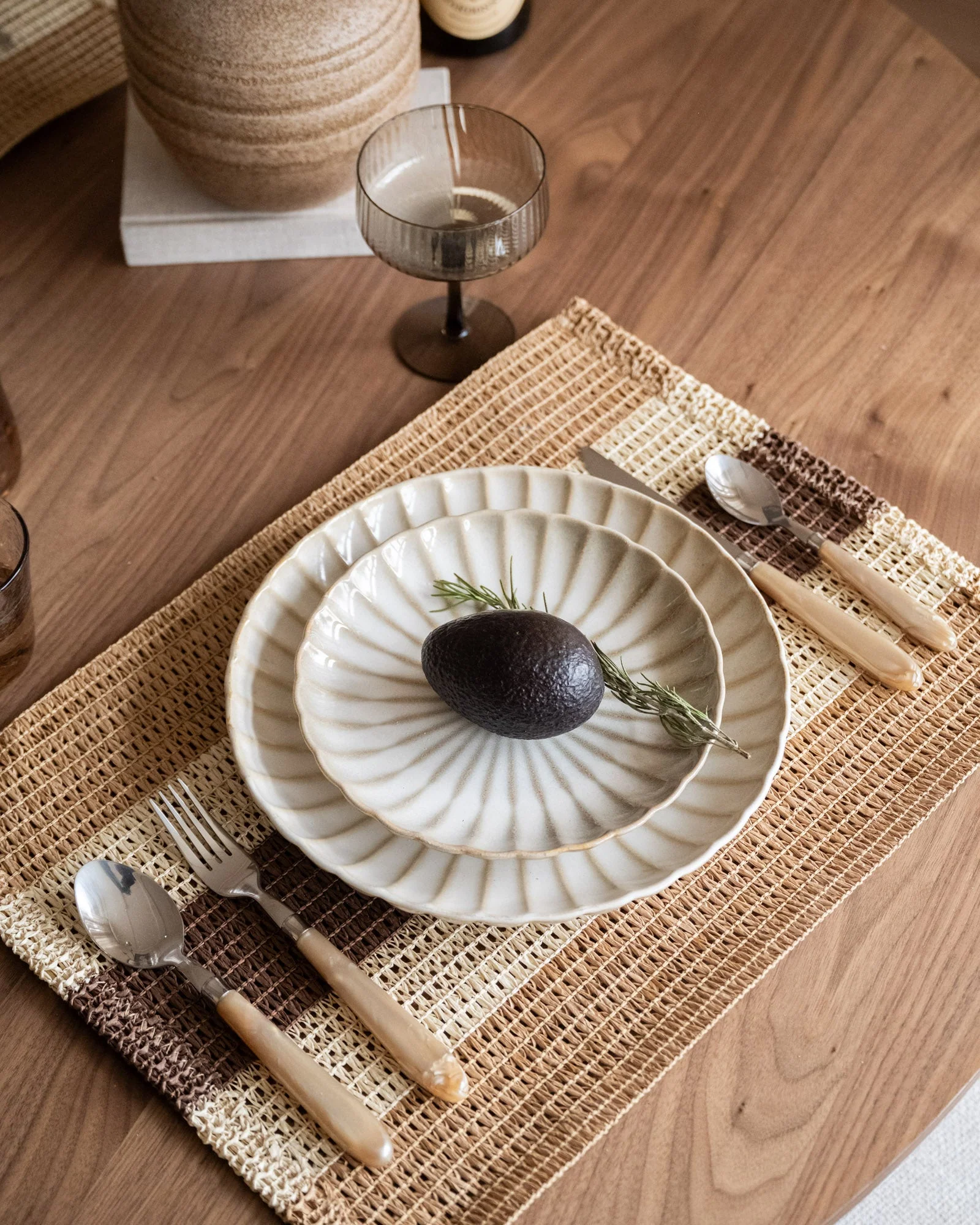 Placemat Alexia Raffia Brown - Image 2