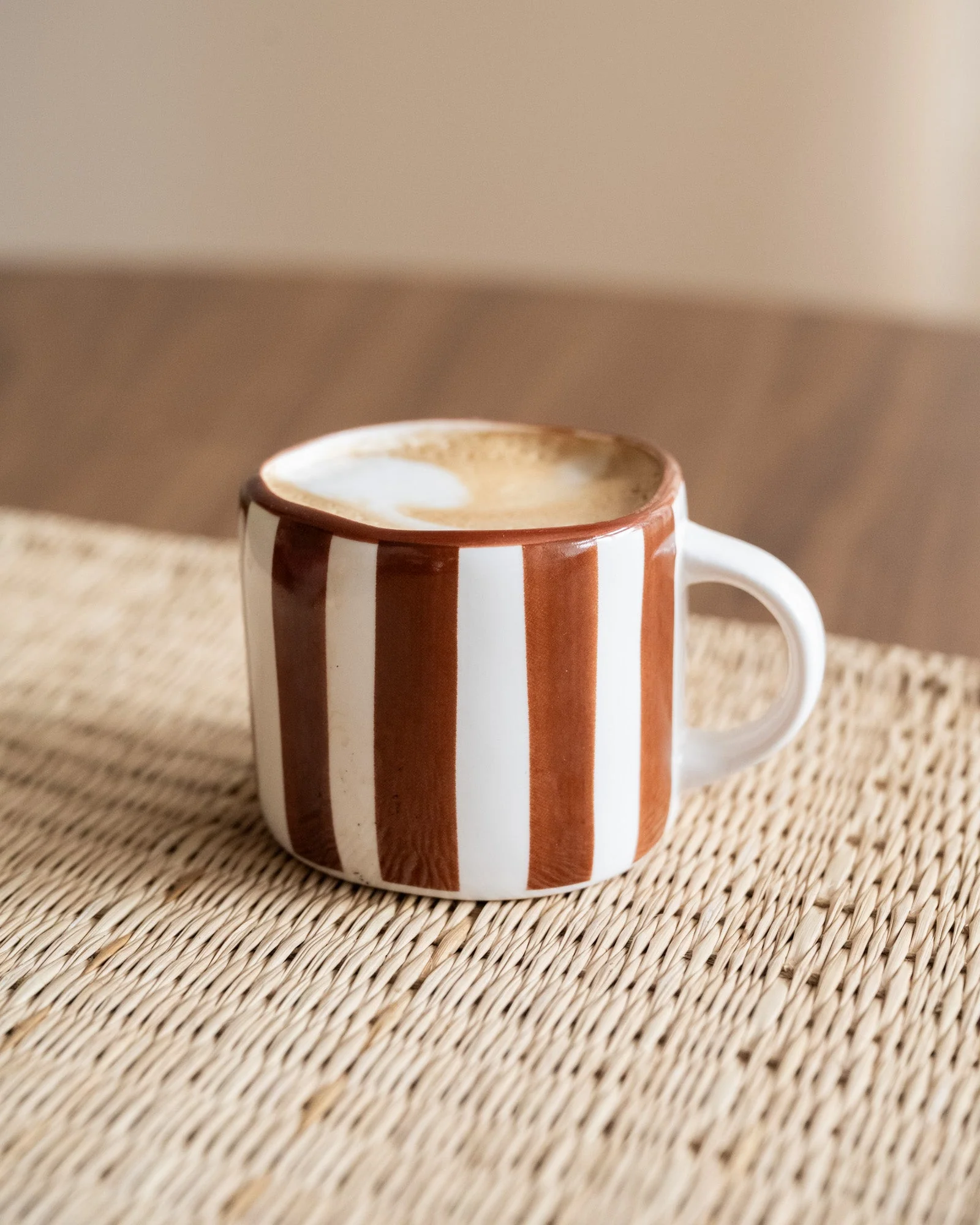 Espresso Mug Mykonos Brown Stripe - Image 5