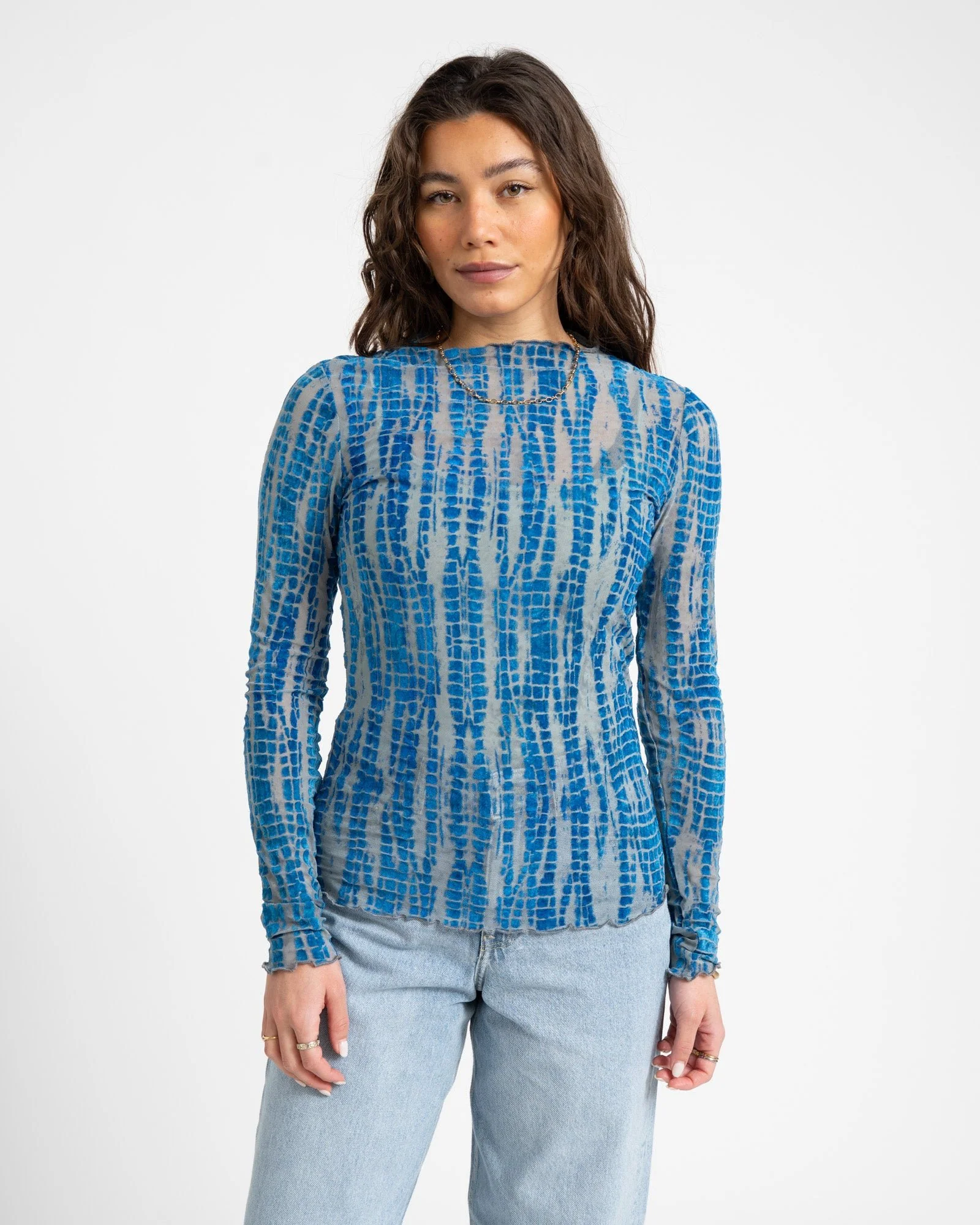 Rouge Meena O-Neck Top Directoire Blue - Image 3