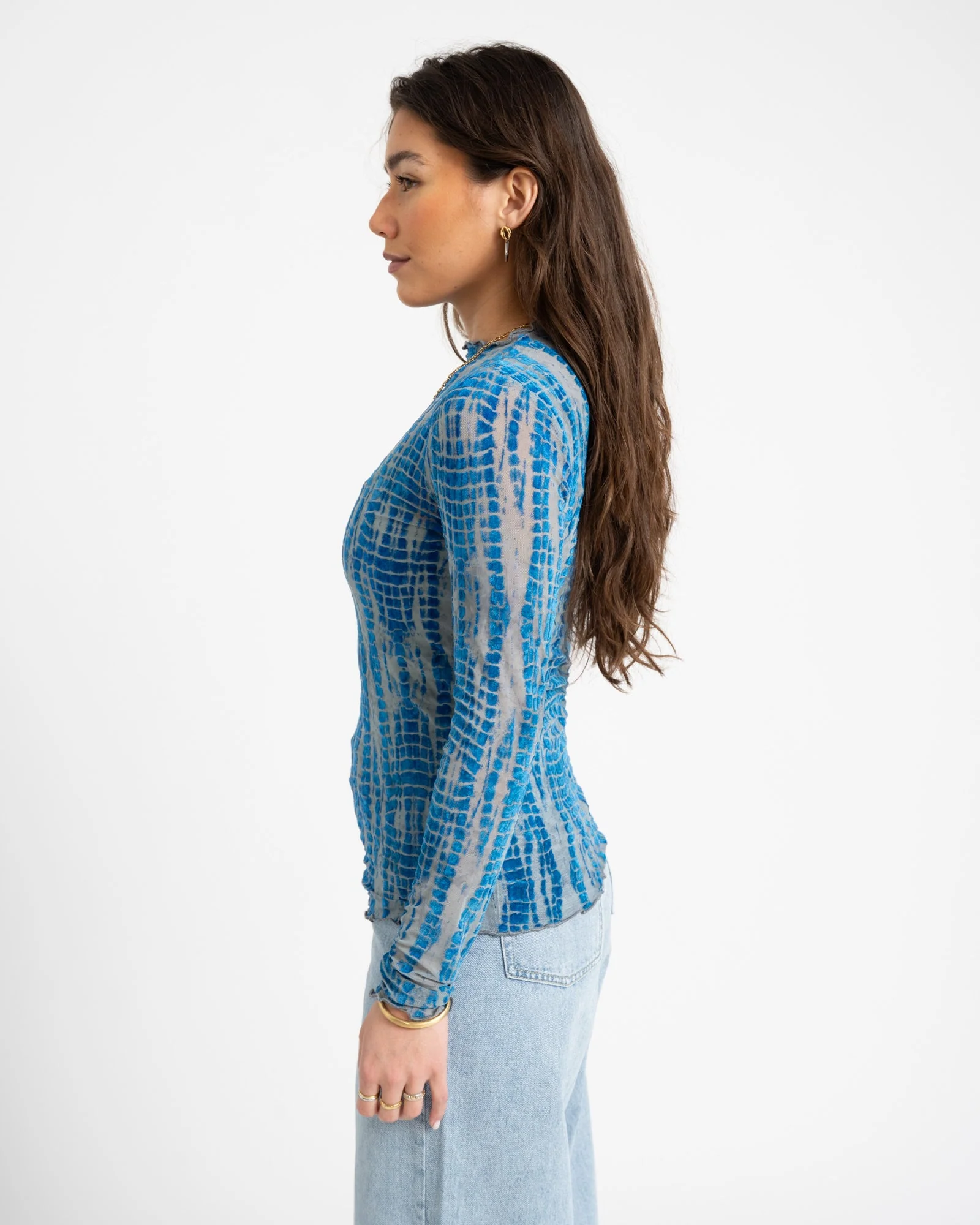 Rouge Meena O-Neck Top Directoire Blue - Image 4