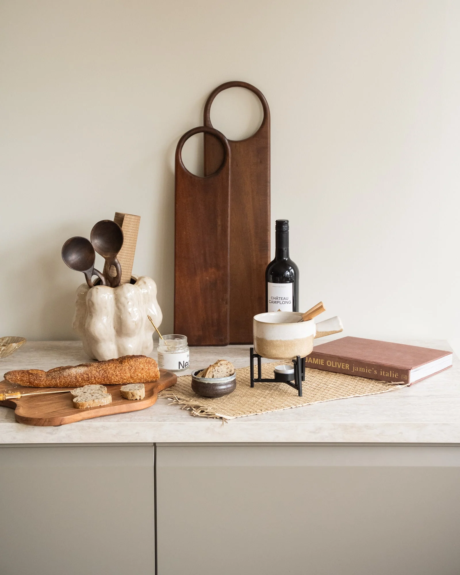 Fondue Set Ceramic Beige - Image 8
