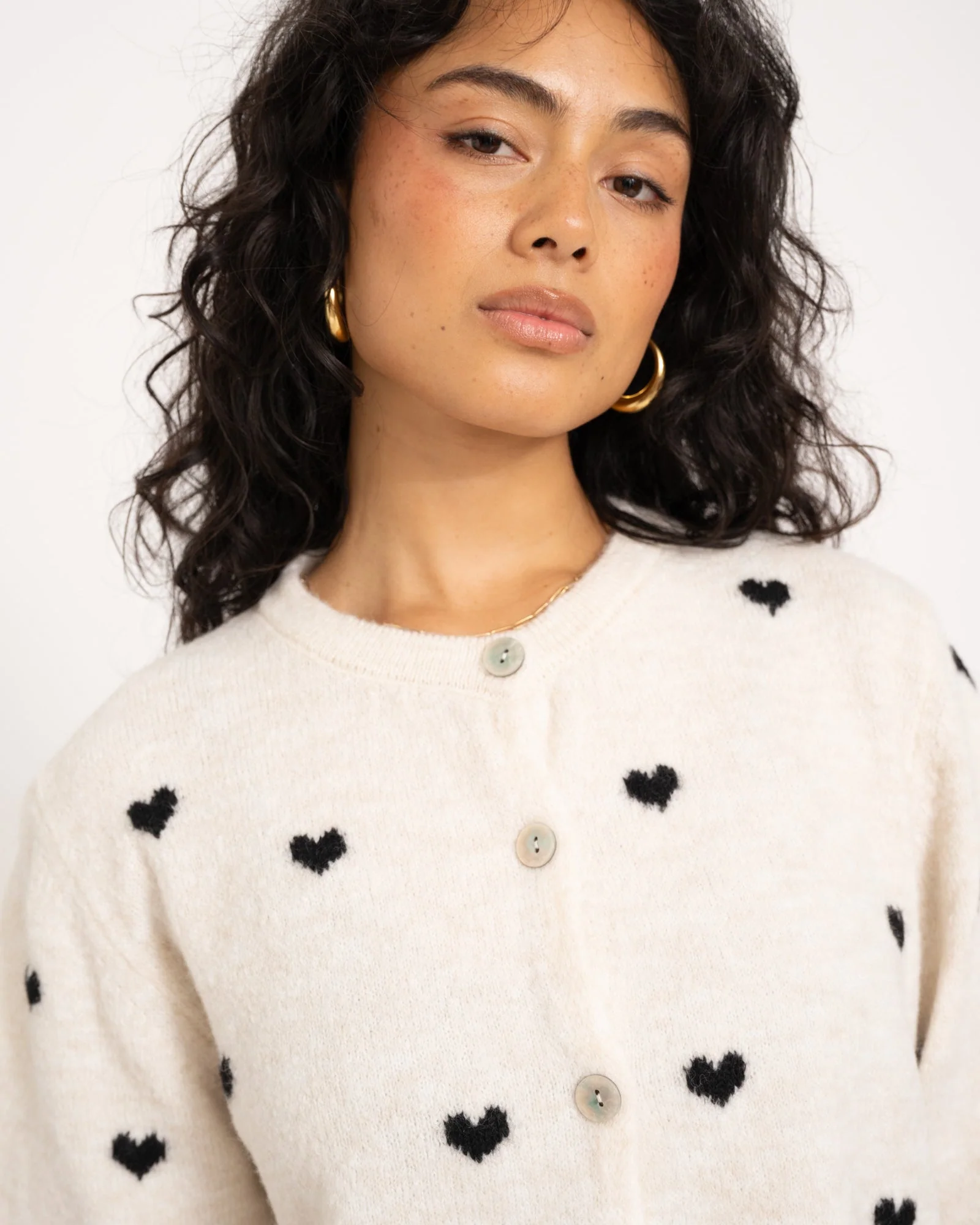 TILTIL Heart Knit Sand One Size - Image 3