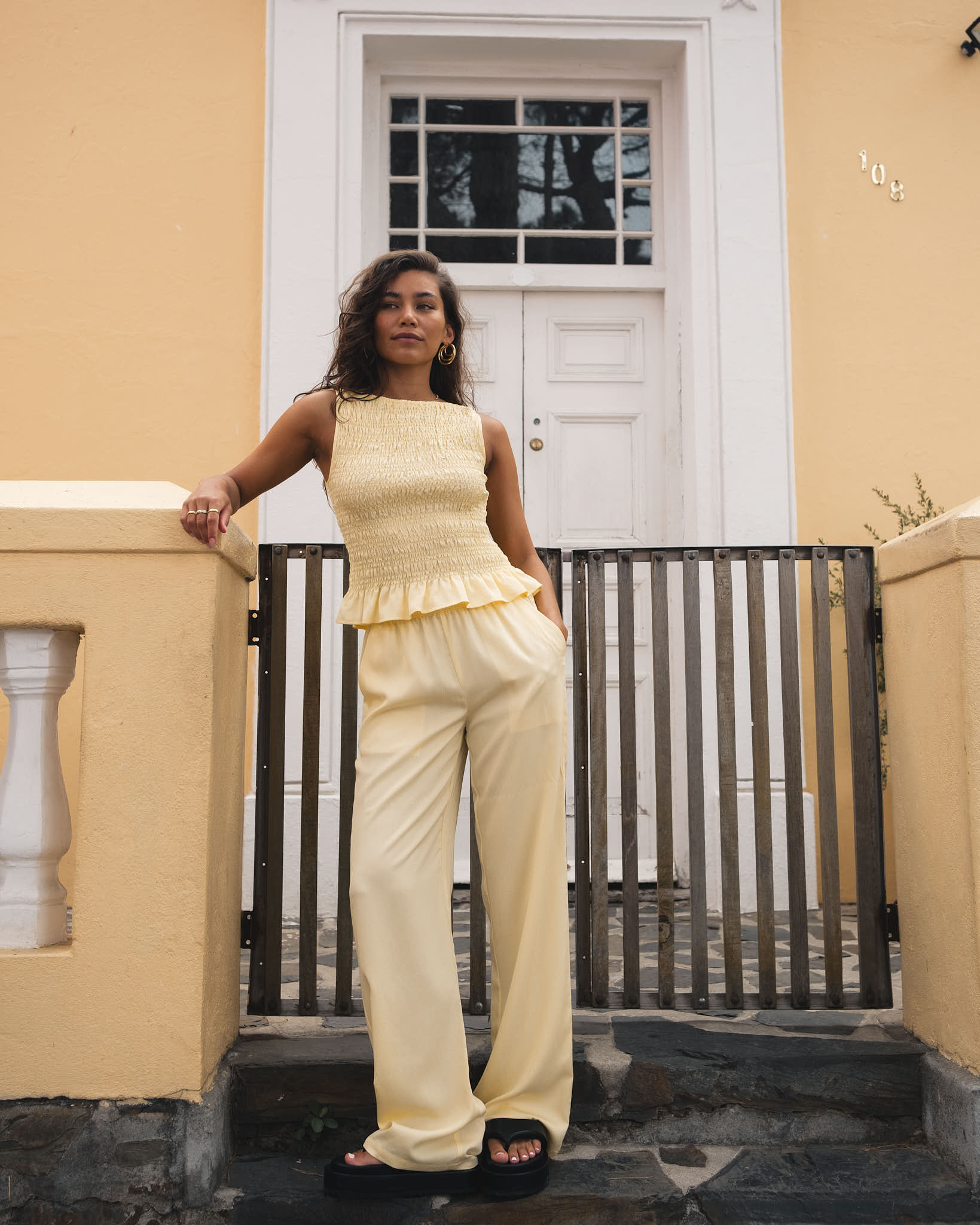 TILTIL Joyce Tencel Smock Top Yellow - Image 10