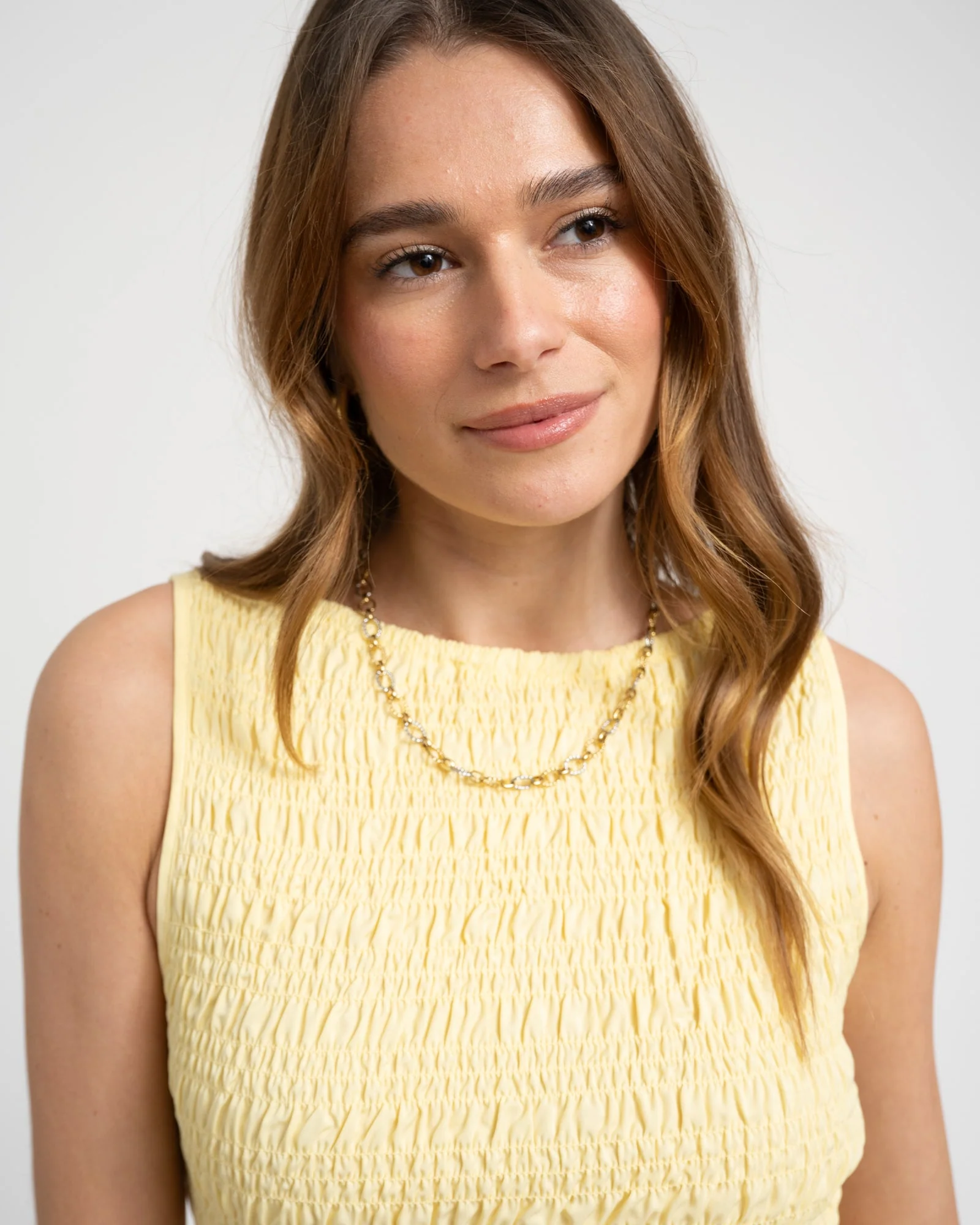 TILTIL Joyce Tencel Smock Top Yellow - Image 7