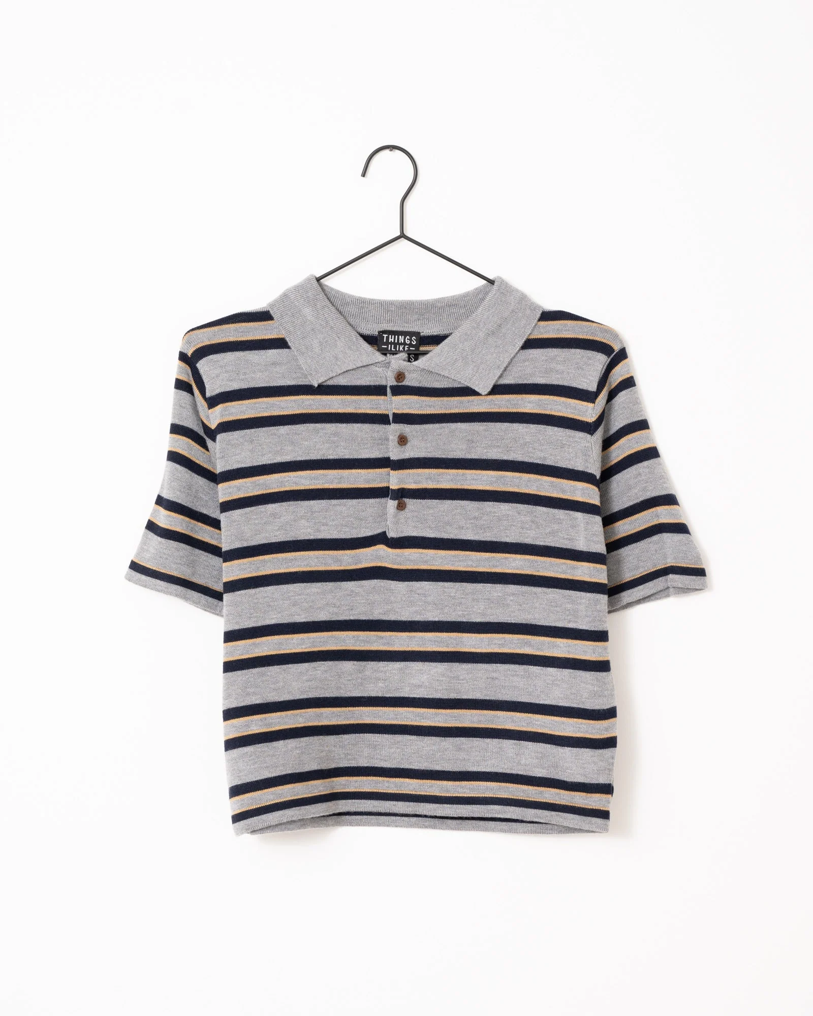 TILTIL Juliette Polo Grey Striped One Size - Image 6