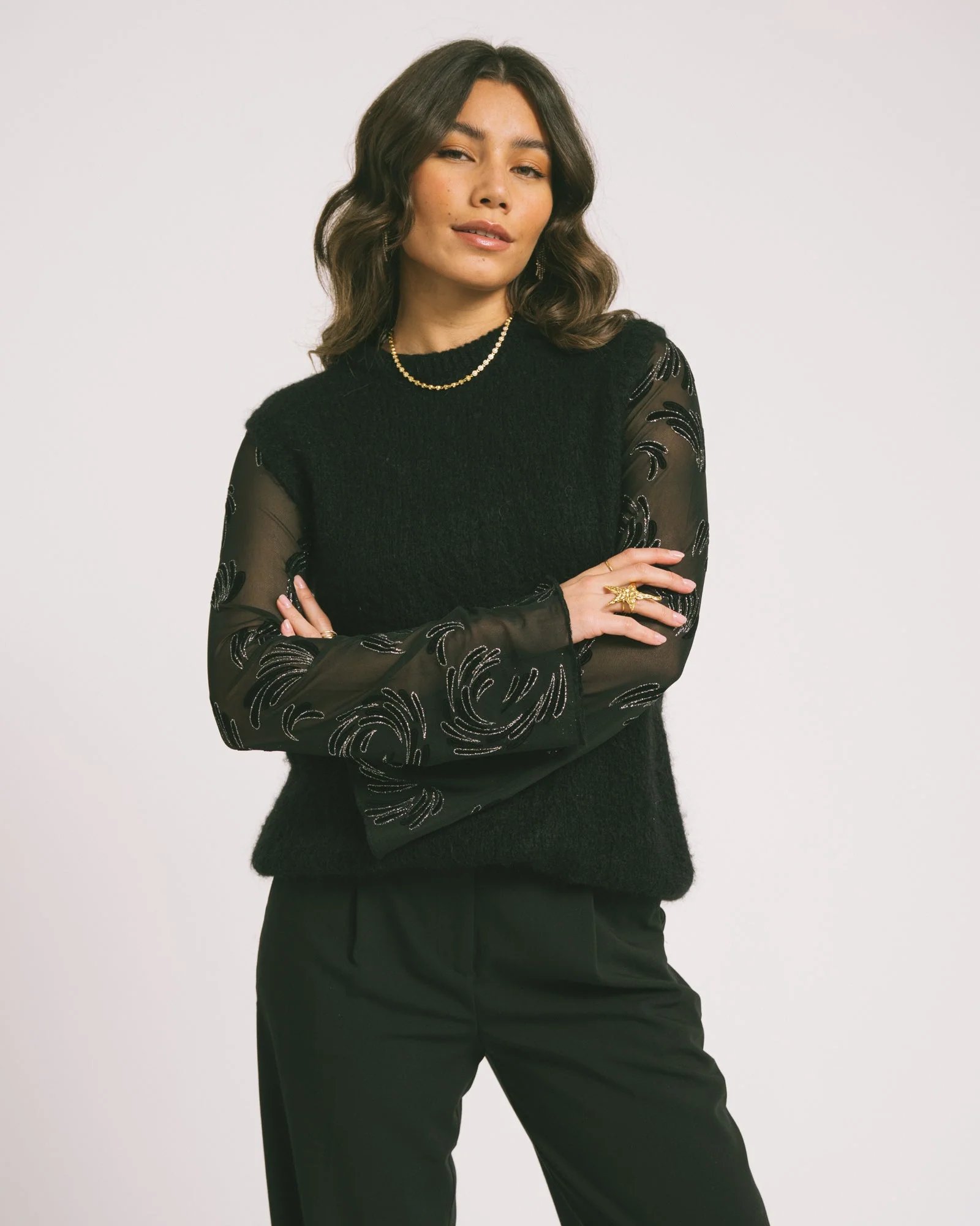 TILTIL Lieke Mesh Velvet Sparkle Black - Image 7