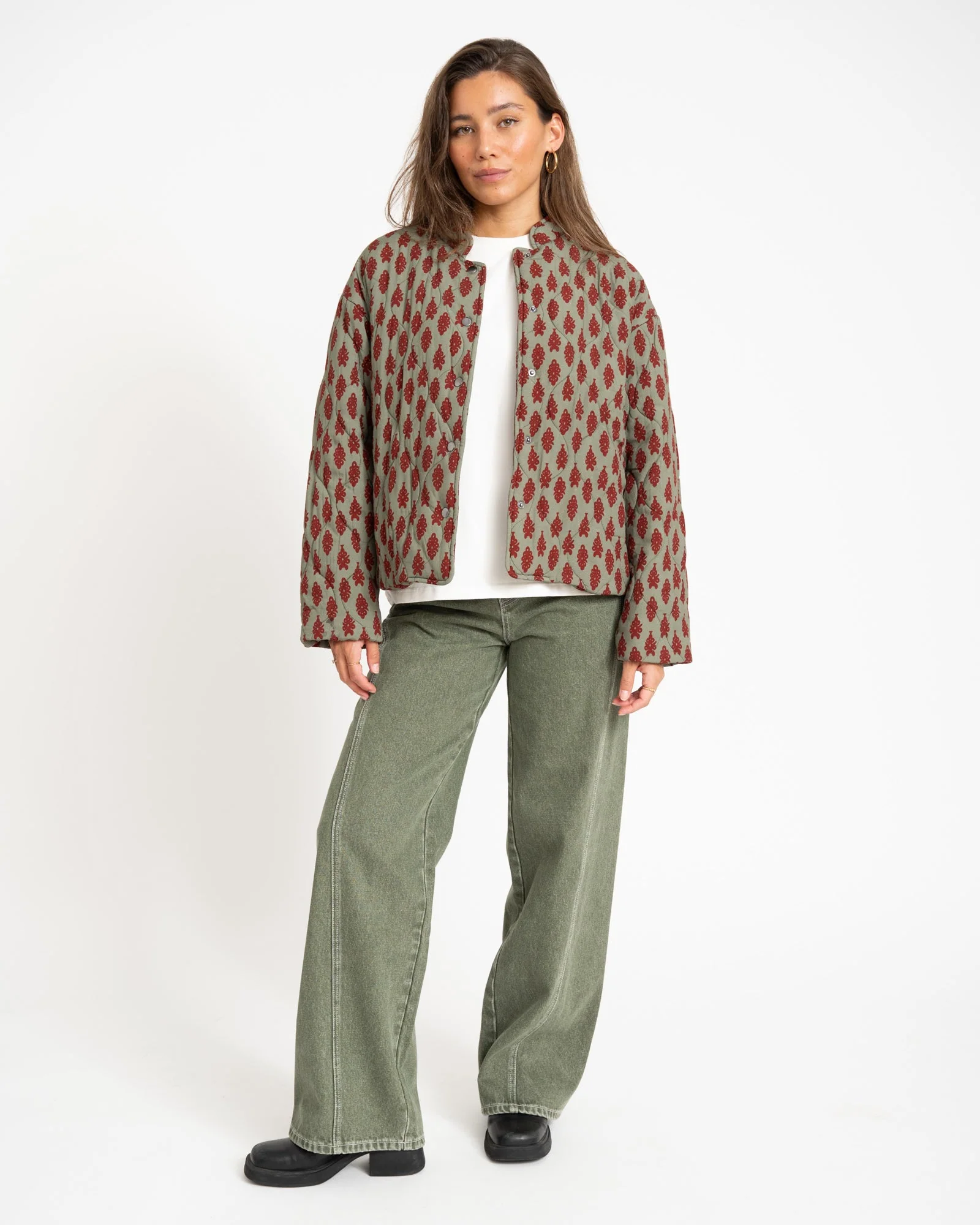 TILTIL Loa Stitched Jacket Green Red - Image 3