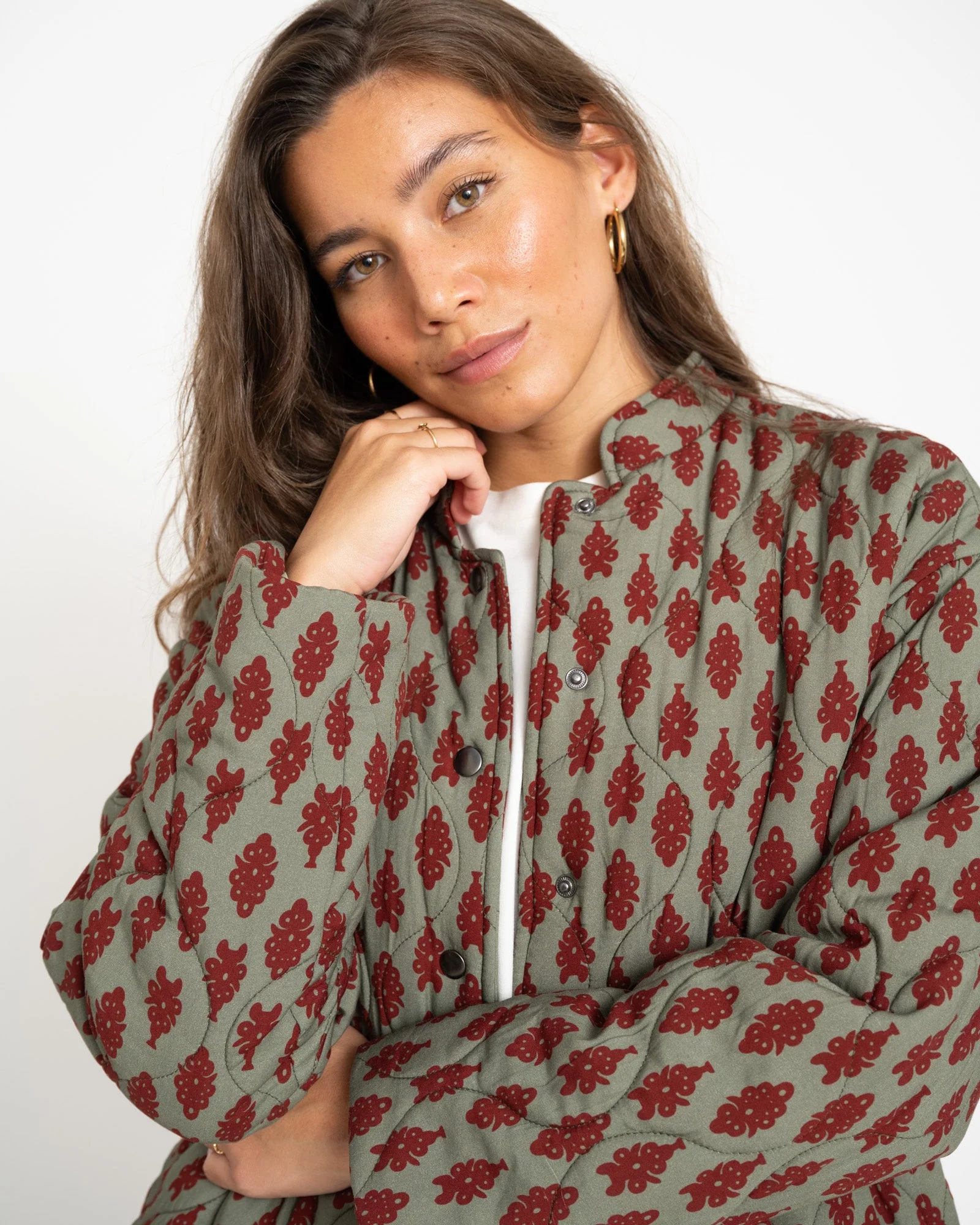 TILTIL Loa Stitched Jacket Green Red - Image 4