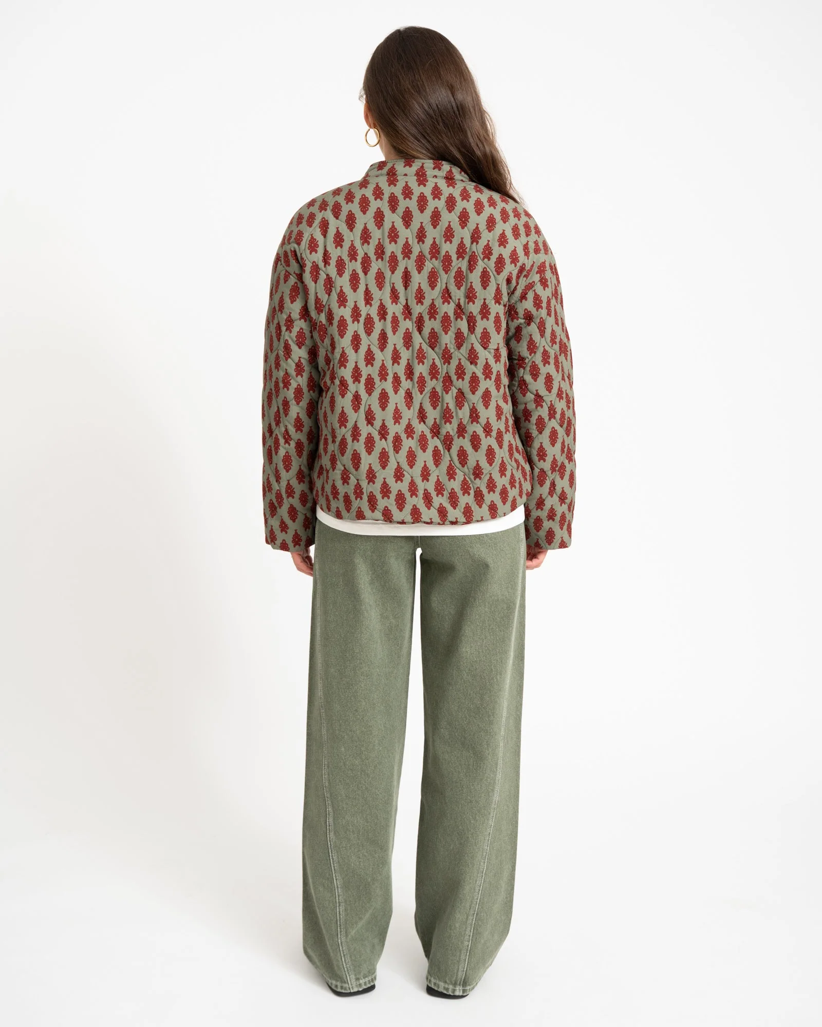 TILTIL Loa Stitched Jacket Green Red - Image 7