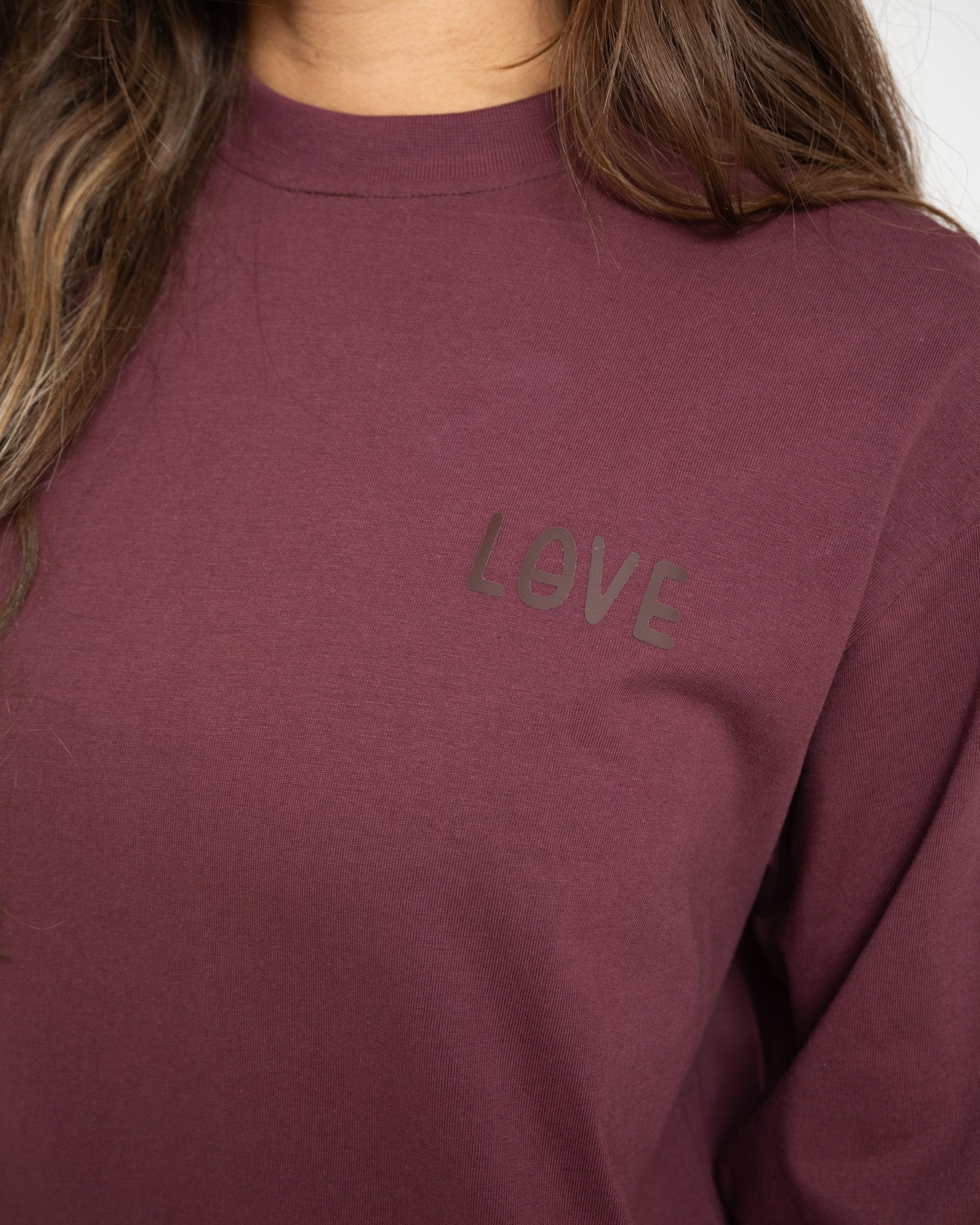 TILTIL Longsleeve Love Tee Bordeaux - Image 2