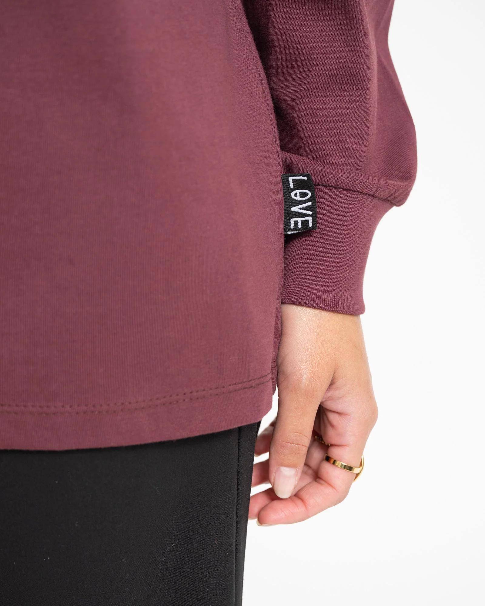 TILTIL Longsleeve Love Tee Bordeaux - Image 3