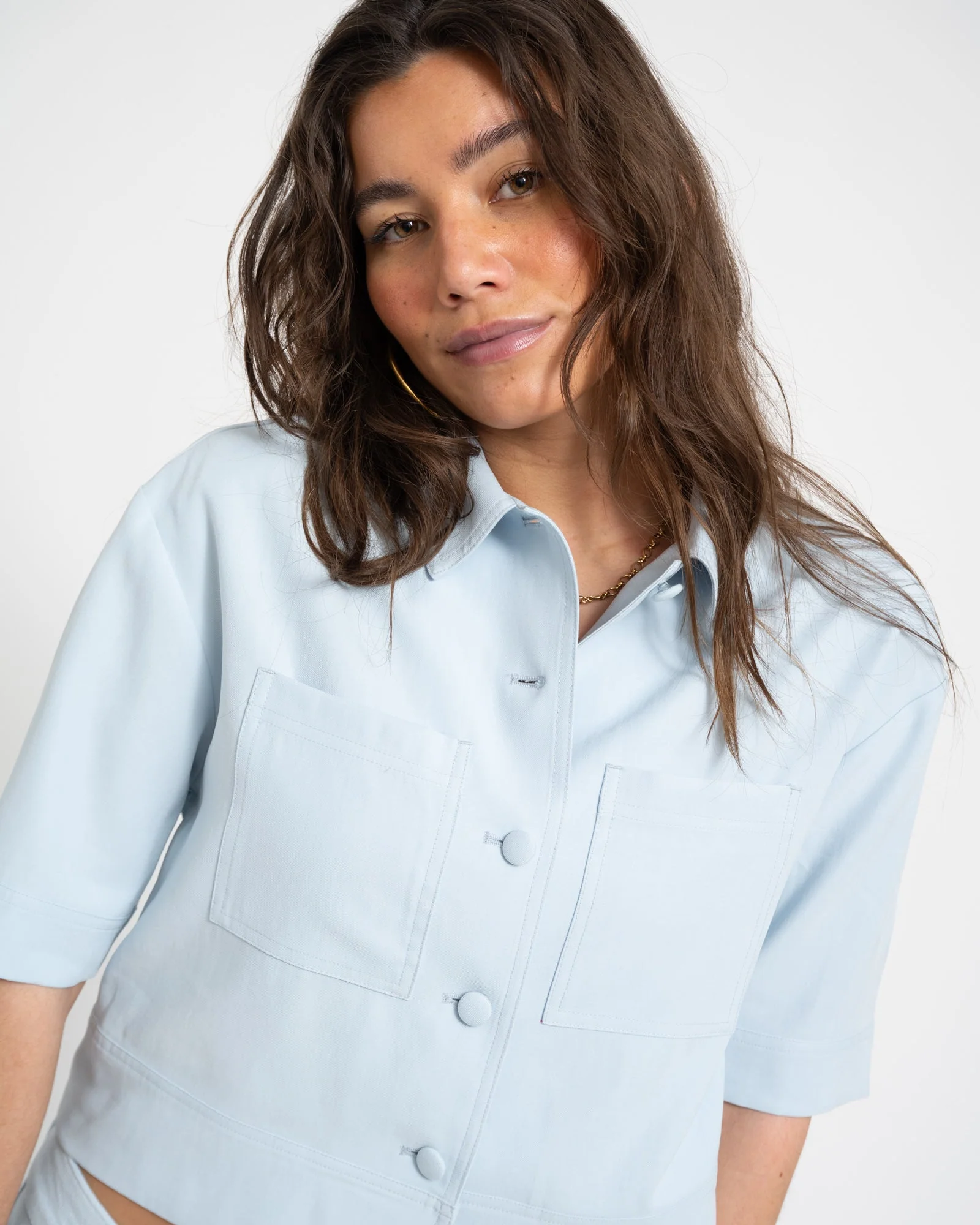 TILTIL Mine Rayon Blouse Light Blue - Image 8
