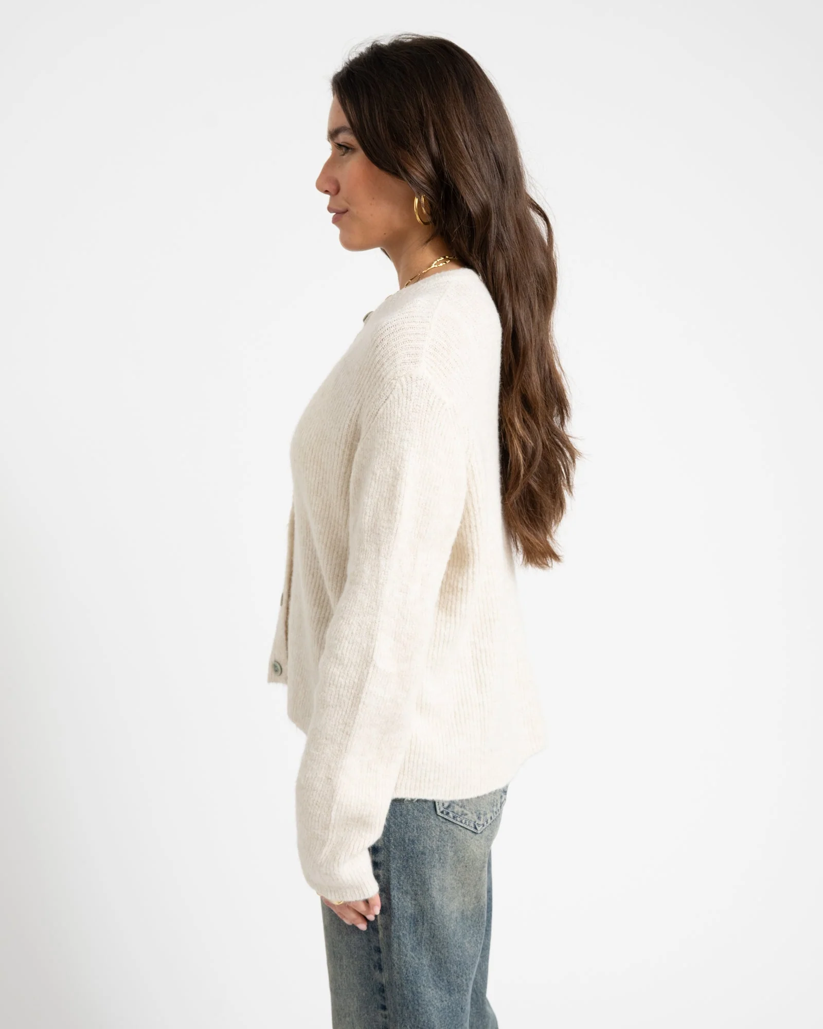 TILTIL Monica Cardigan Off-white One Size - Image 3