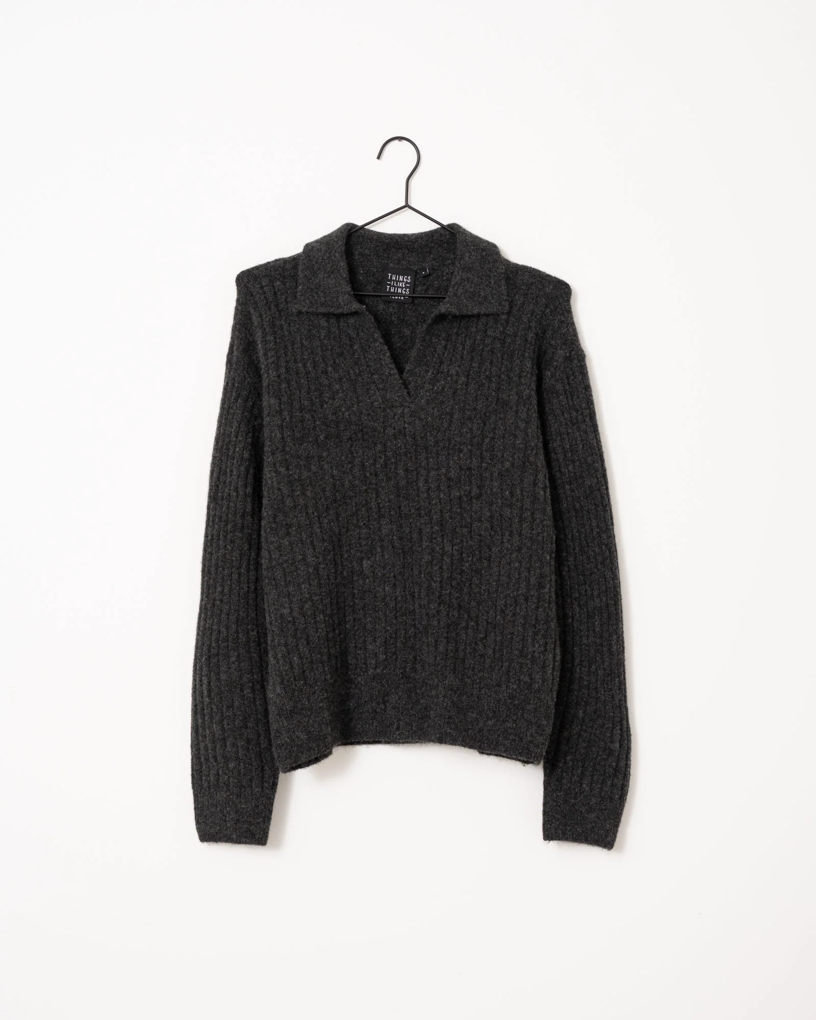 TILTIL Pero Polo Knit Grey Melange - Image 10