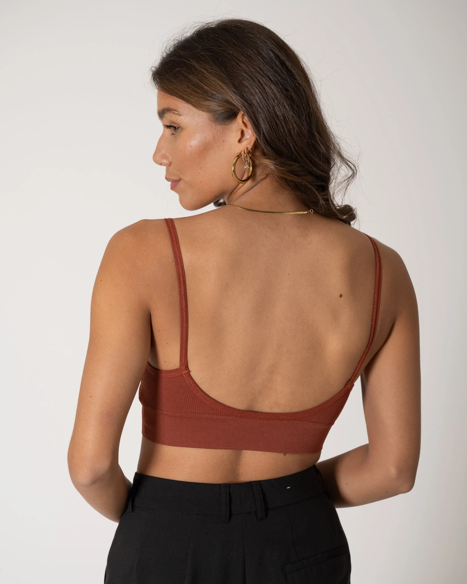 TILTIL Ruby Rib Bra Rust One Size - Image 5