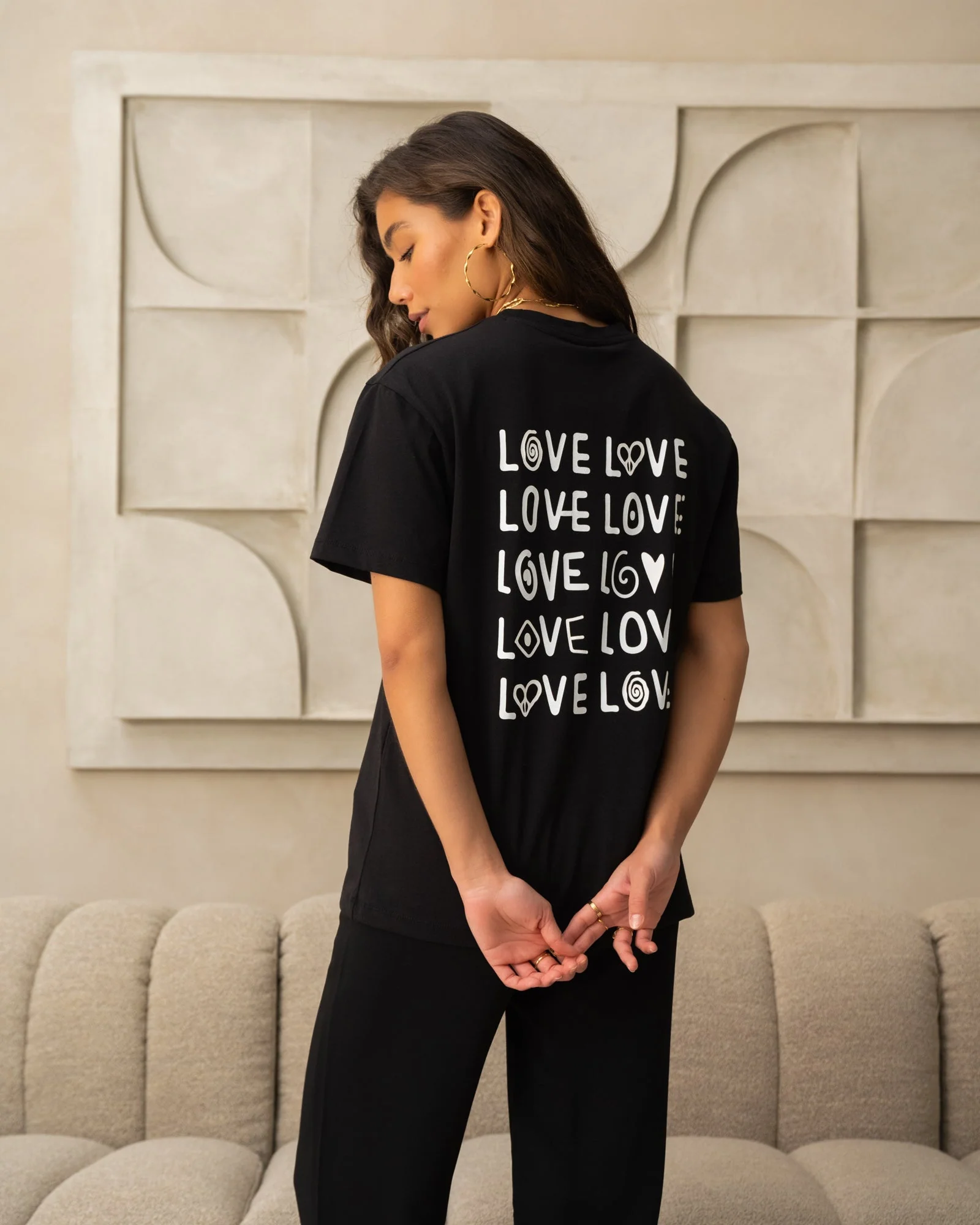 TILTIL Spread The Love Tee Black - Image 8