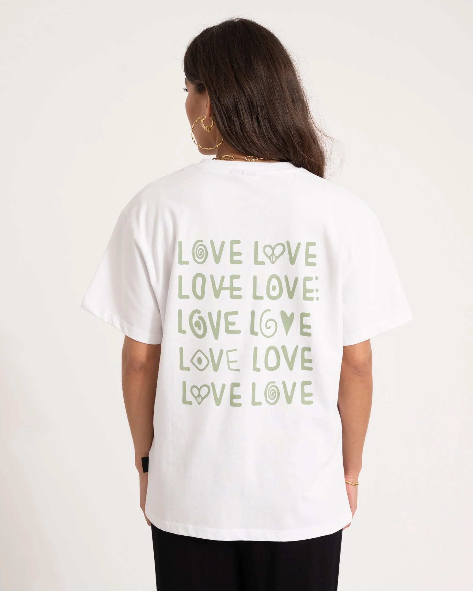 TILTIL Spread The Love Tee White Sage - Image 4