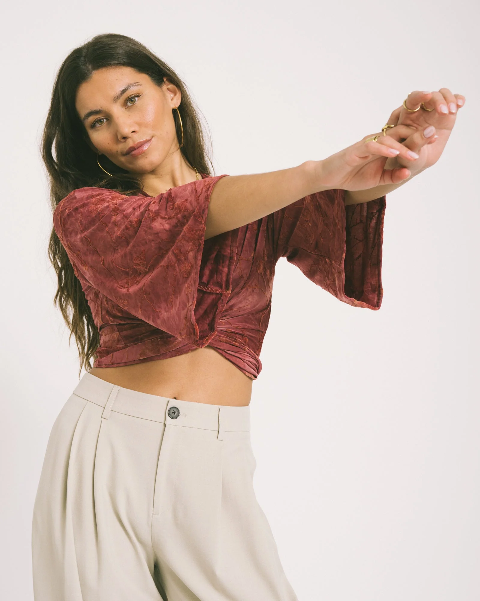 TILTIL Sunny Hibiscus Top Dark Pink - Image 7