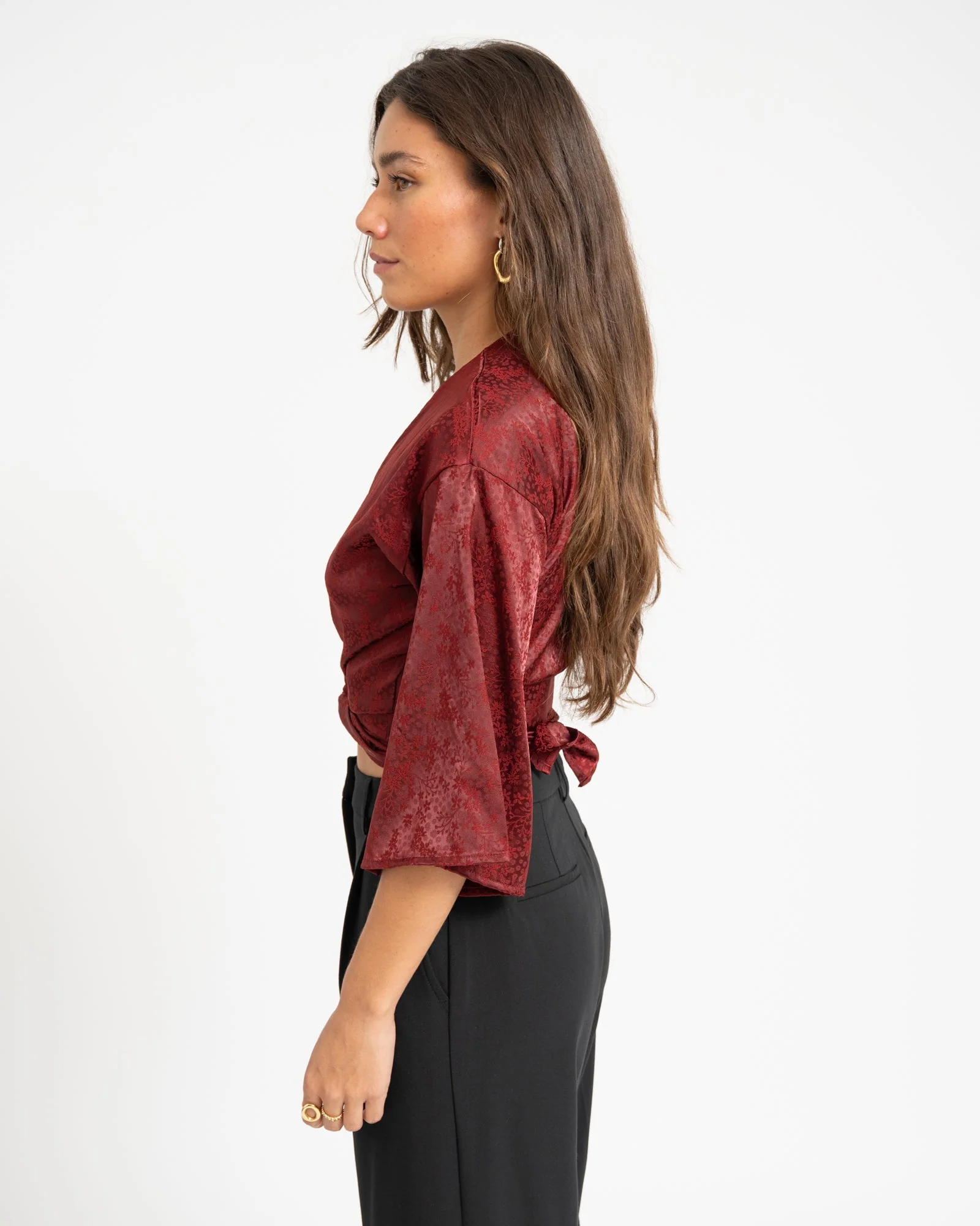 TILTIL Sunny Top Floral Red One Size - Image 5